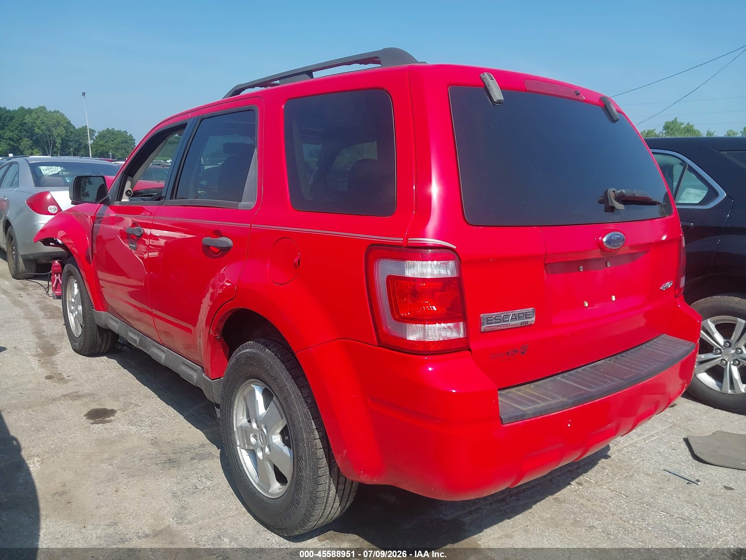 2009 Ford Escape Xlt Red vin: 1FMCU93G49KA57698