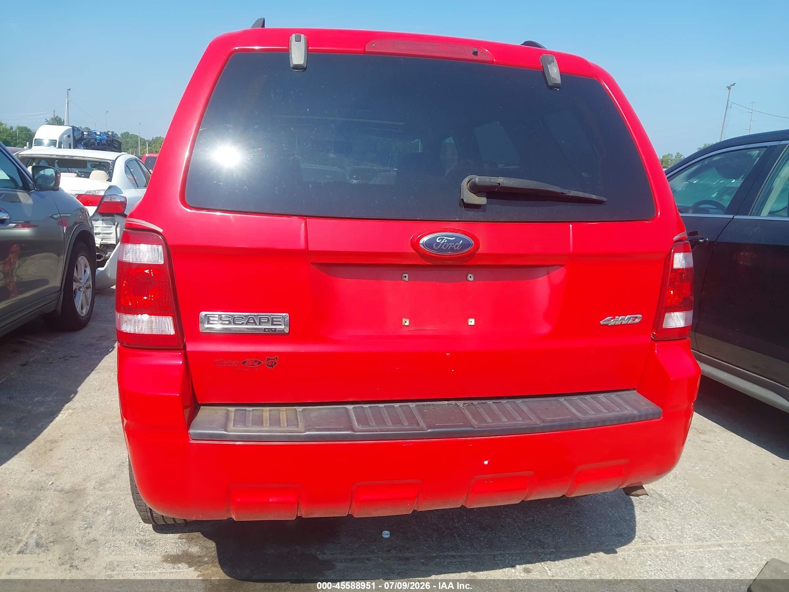 2009 Ford Escape Xlt Red vin: 1FMCU93G49KA57698