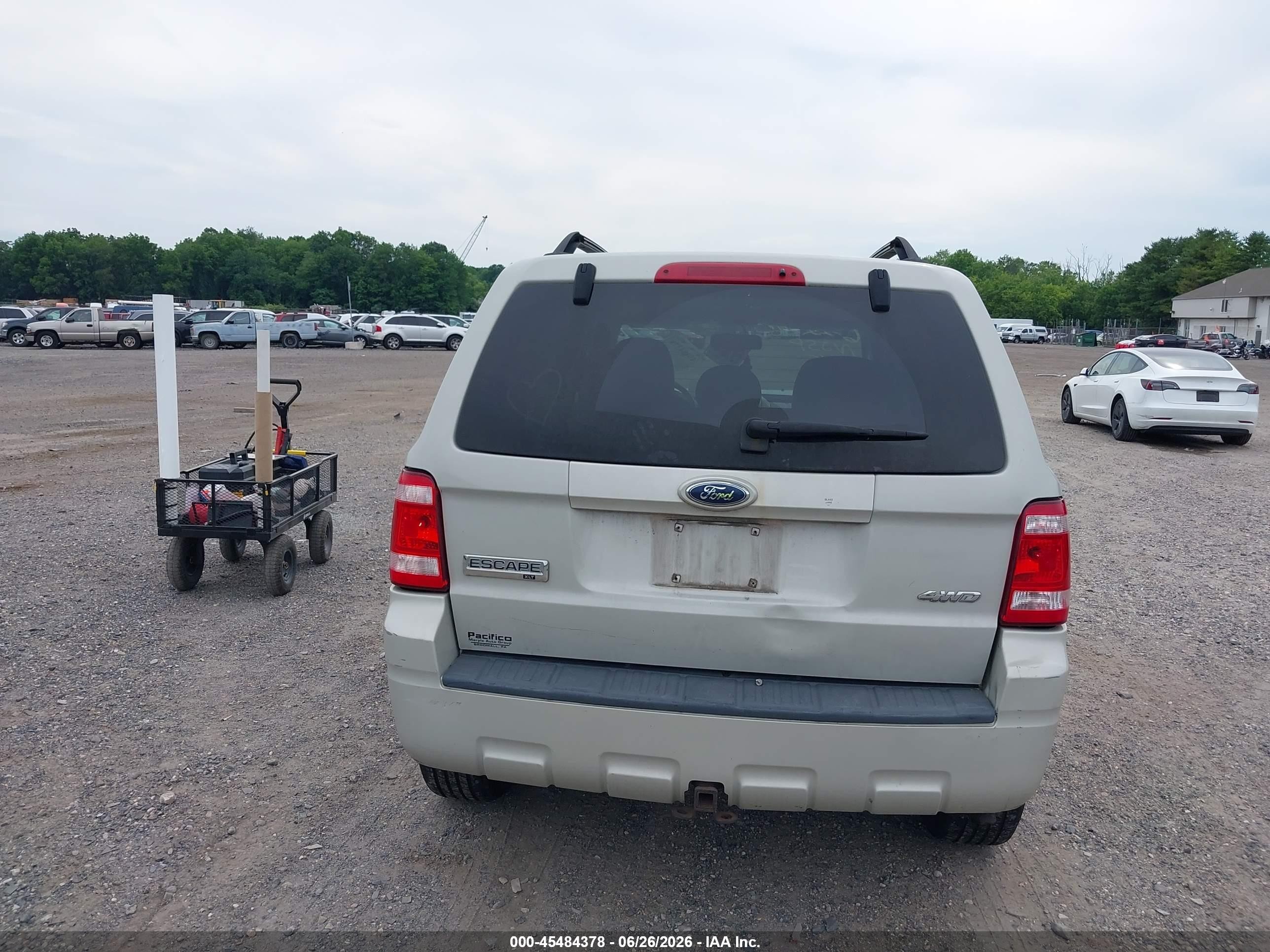 2009 Ford Escape Xlt White vin: 1FMCU93G89KC47147