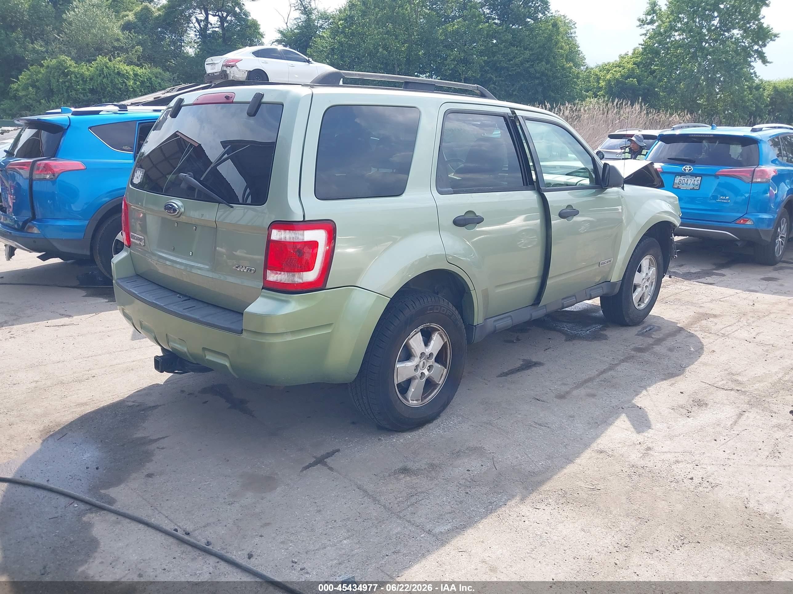 2008 Ford Escape Xlt Green vin: 1FMCU93ZX8KD33396
