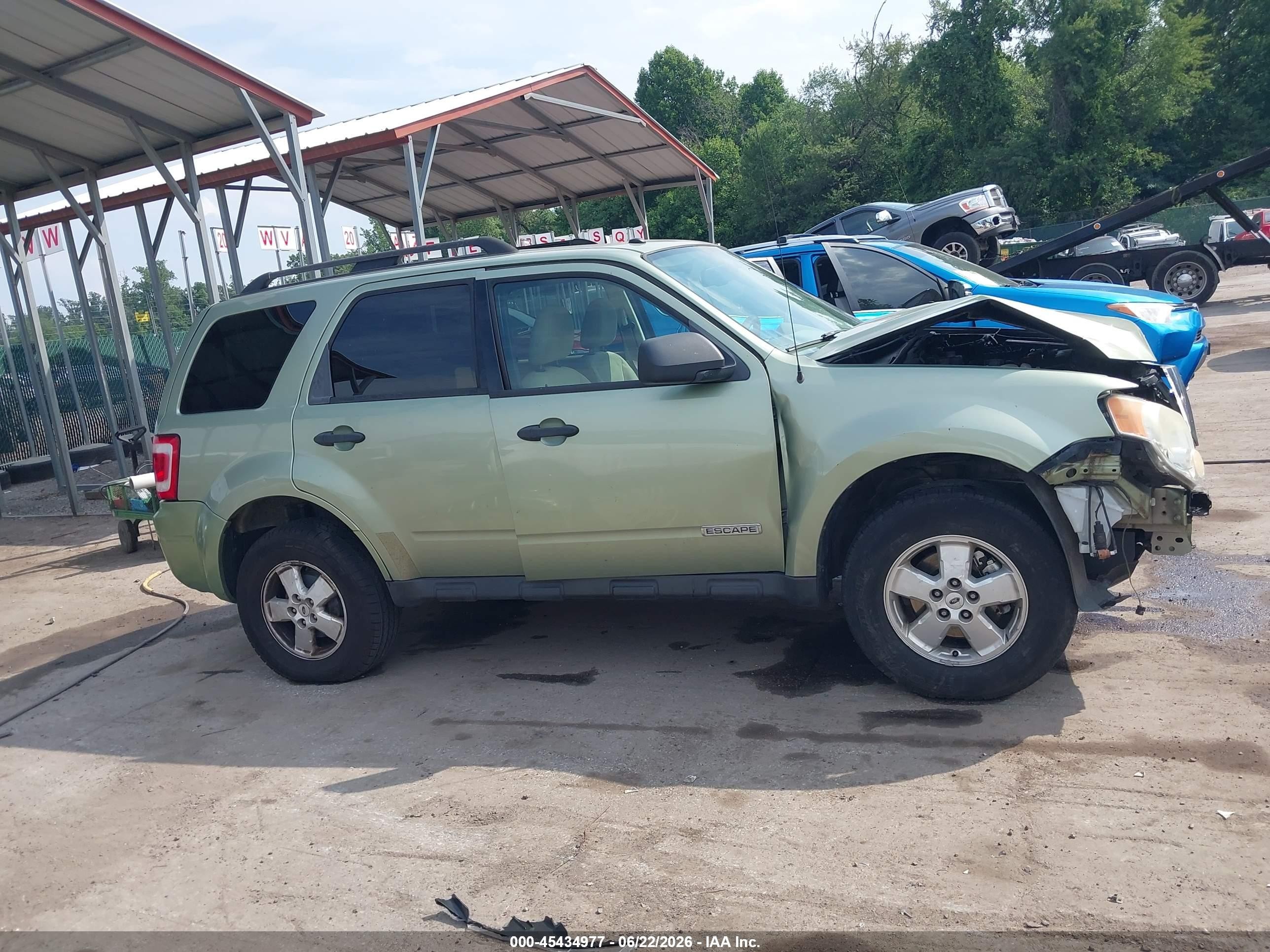 2008 Ford Escape Xlt Green vin: 1FMCU93ZX8KD33396