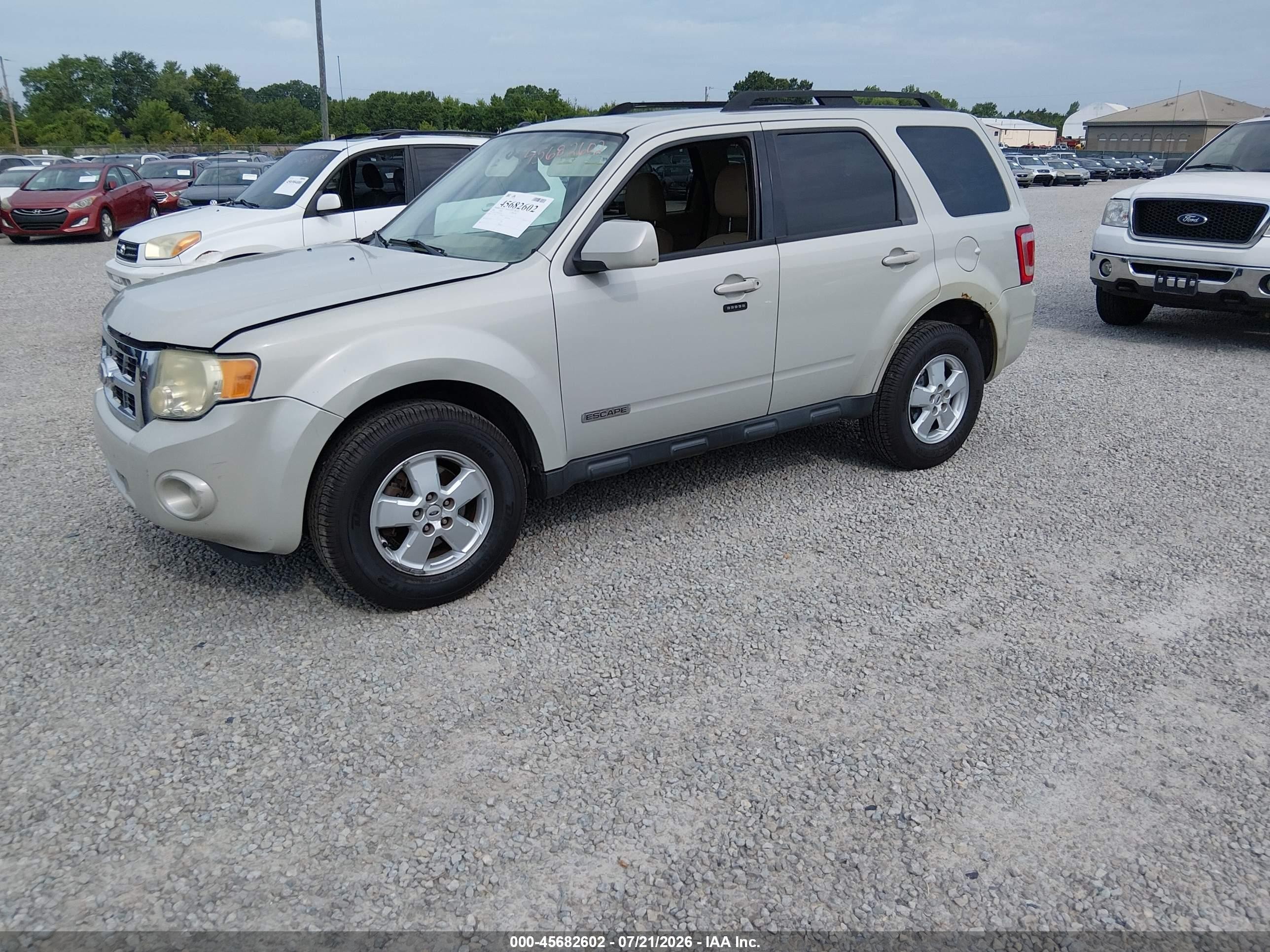 2008 Ford Escape Limited Cream vin: 1FMCU94118KD91308