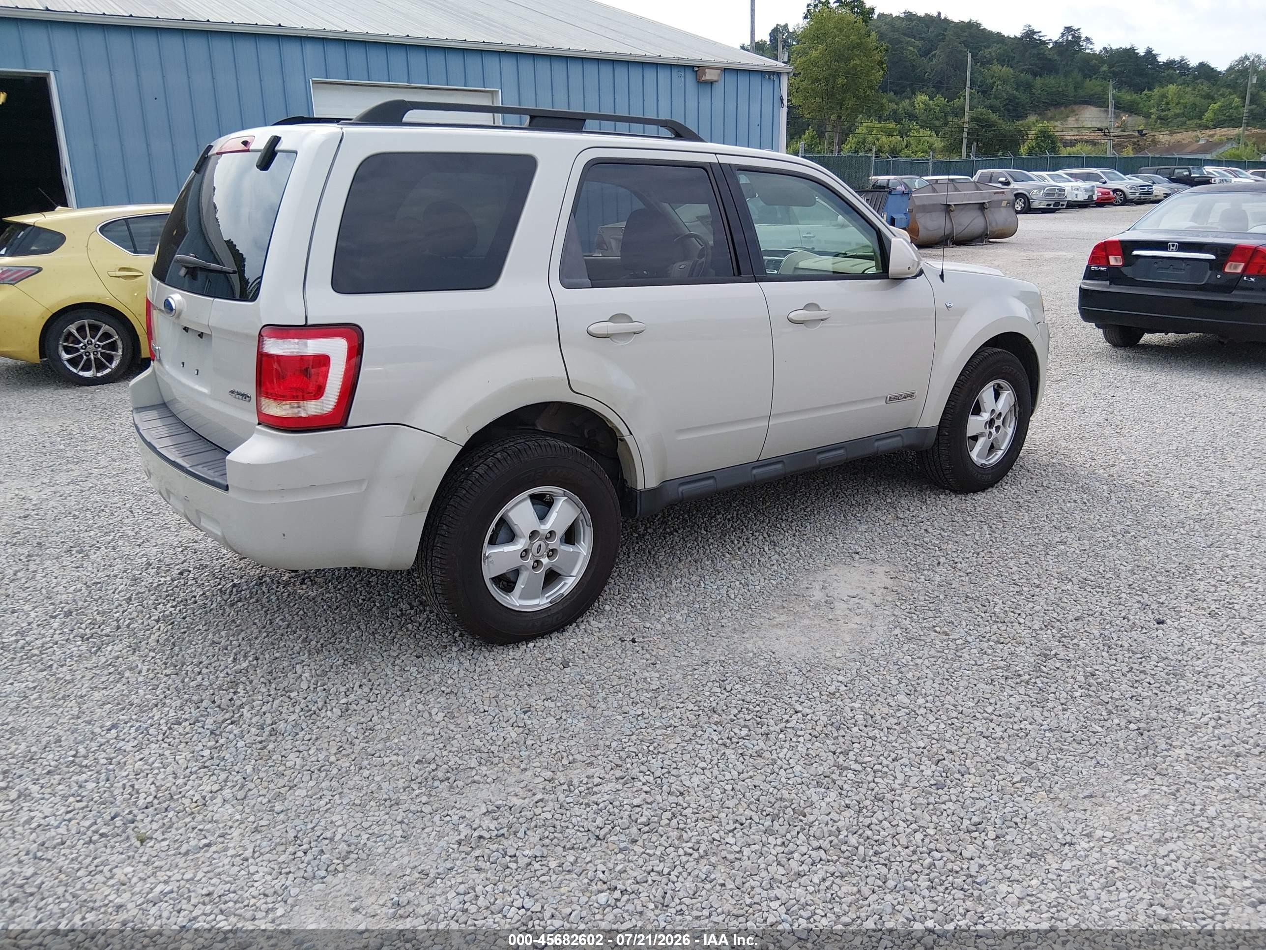 2008 Ford Escape Limited Cream vin: 1FMCU94118KD91308