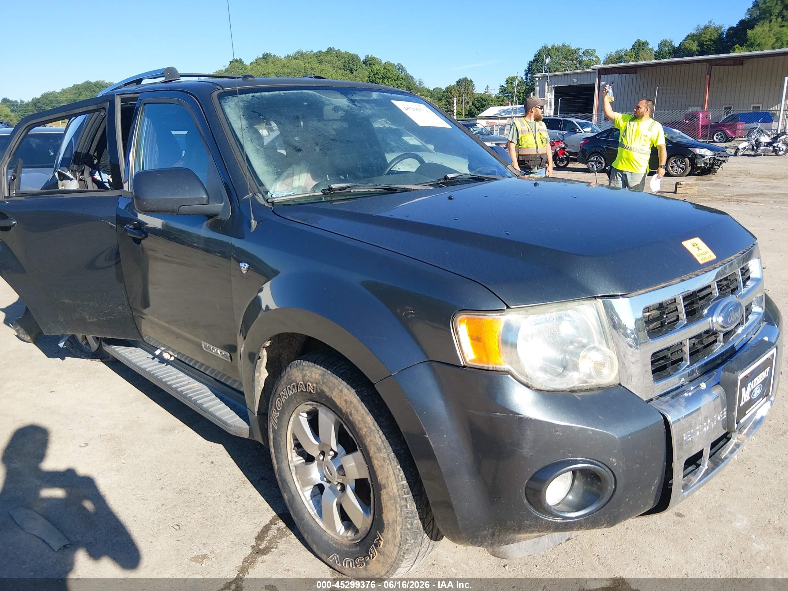 2008 Ford Escape Limited Gray vin: 1FMCU94128KA77957