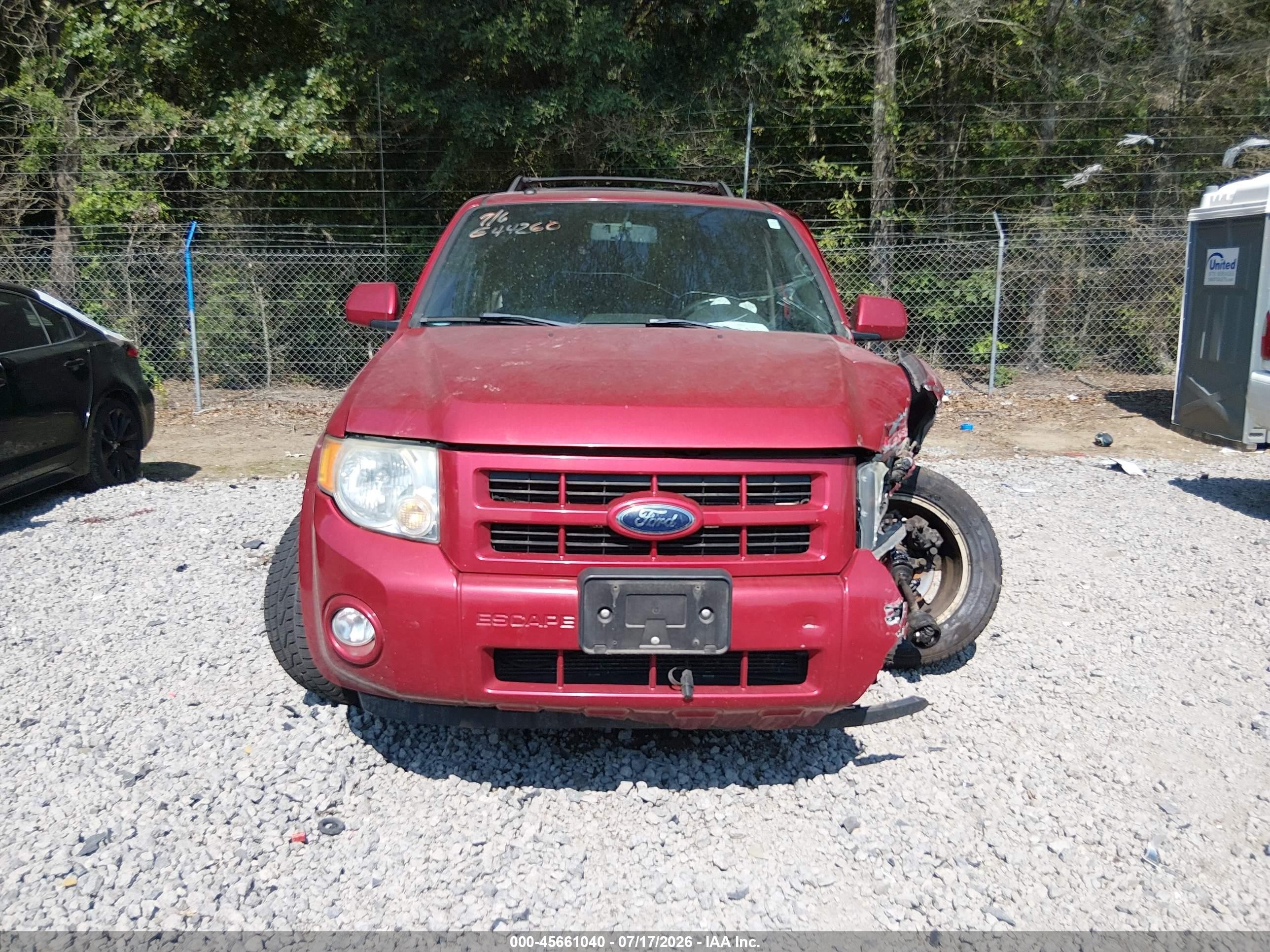 2008 Ford Escape Limited Red vin: 1FMCU94128KE44260