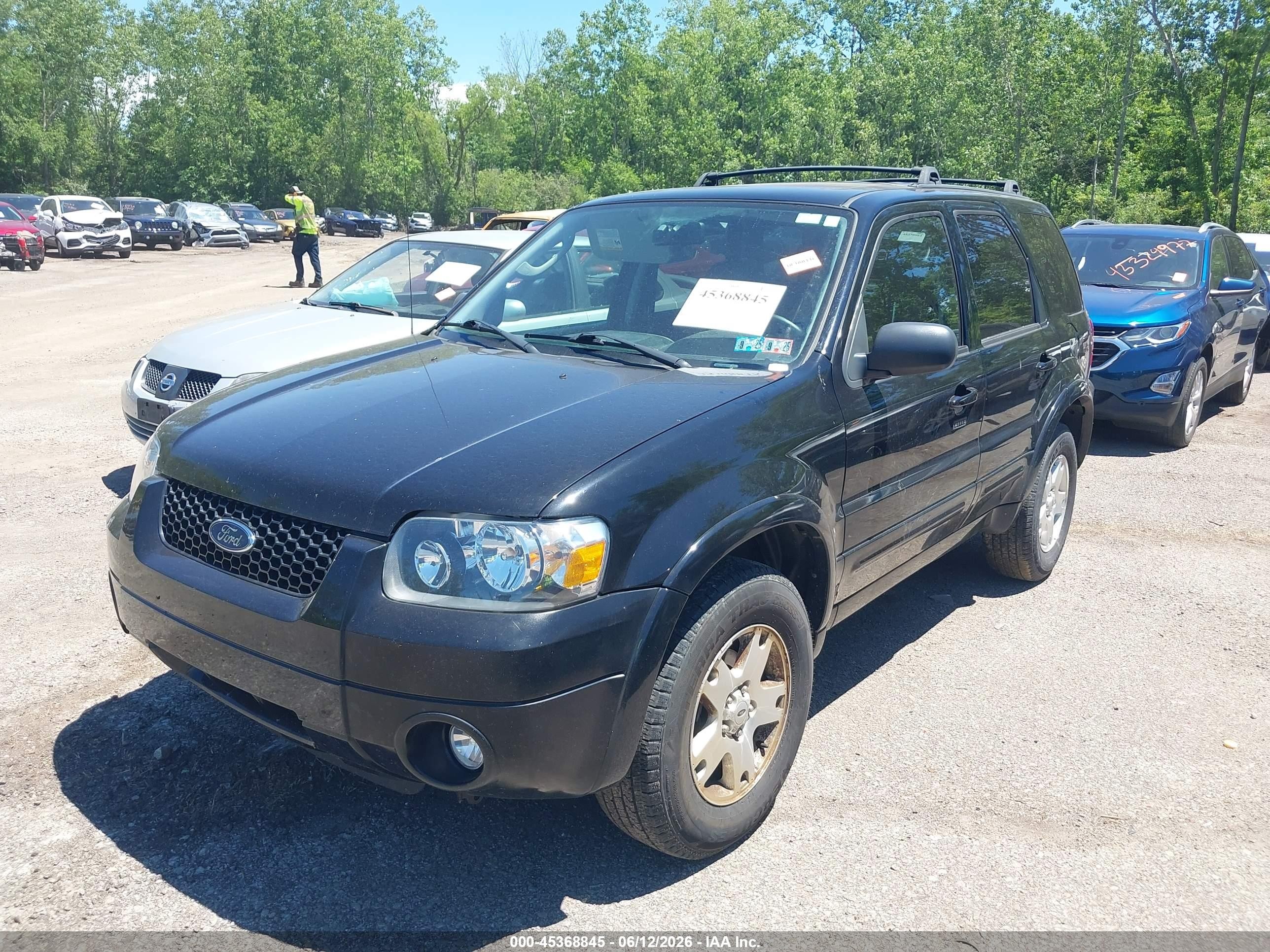2007 Ford Escape Limited Black vin: 1FMCU94137KA25154