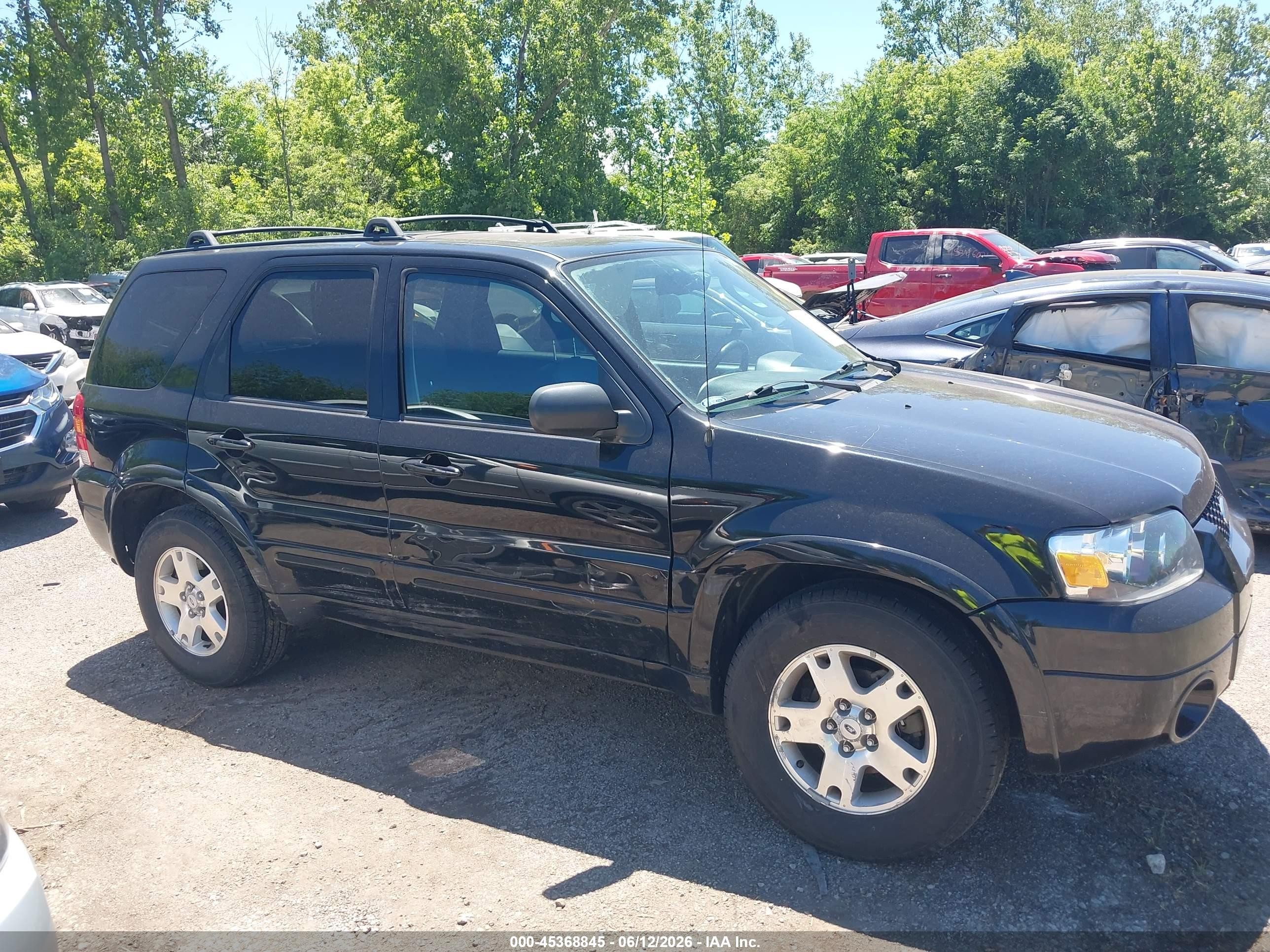 2007 Ford Escape Limited Black vin: 1FMCU94137KA25154