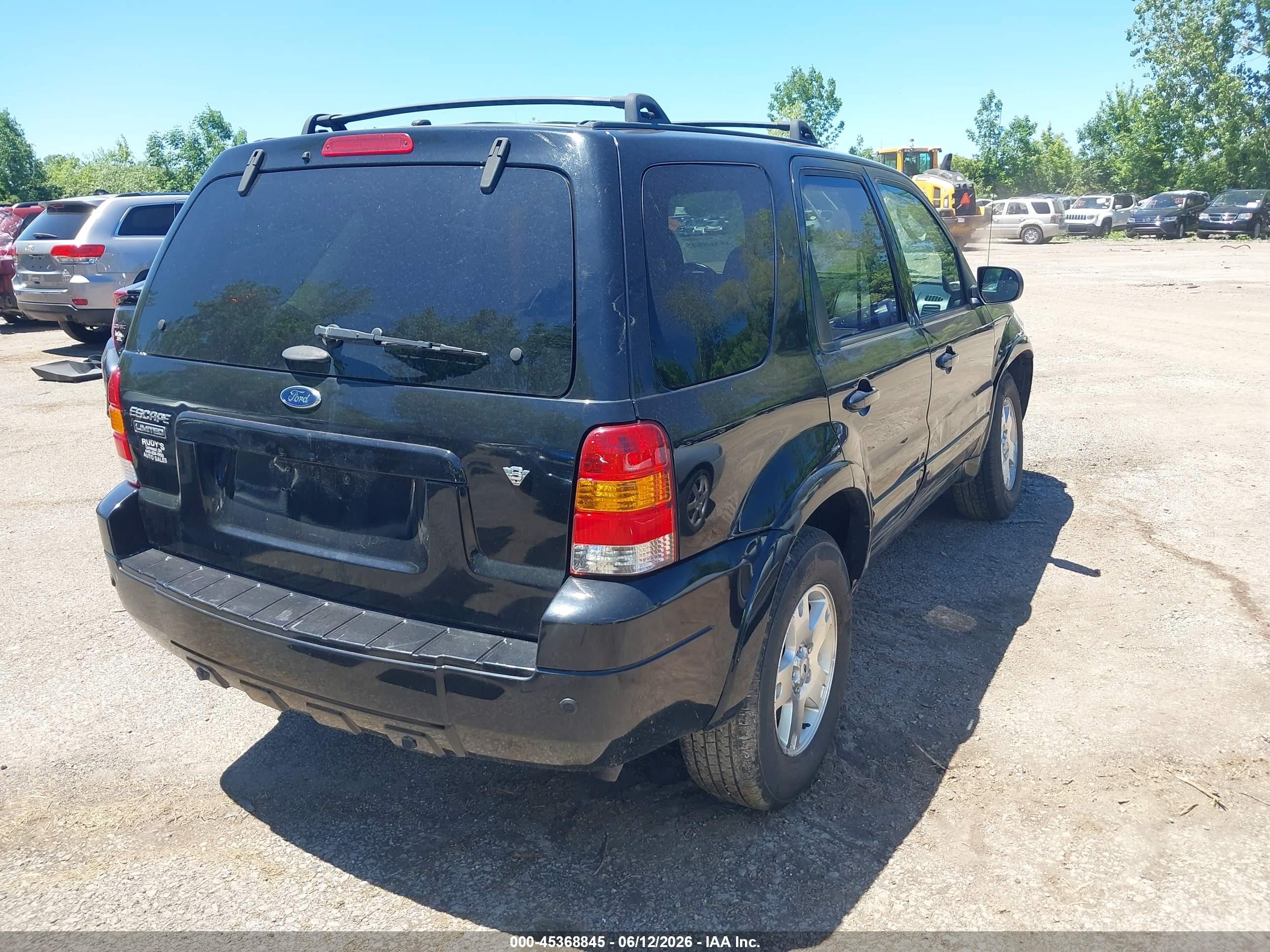 2007 Ford Escape Limited Black vin: 1FMCU94137KA25154