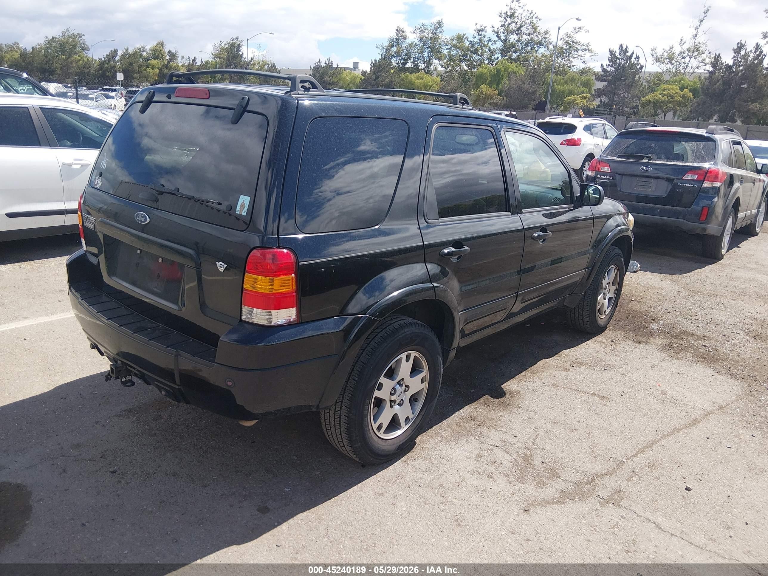2005 Ford Escape Limited Black vin: 1FMCU94145KC29491