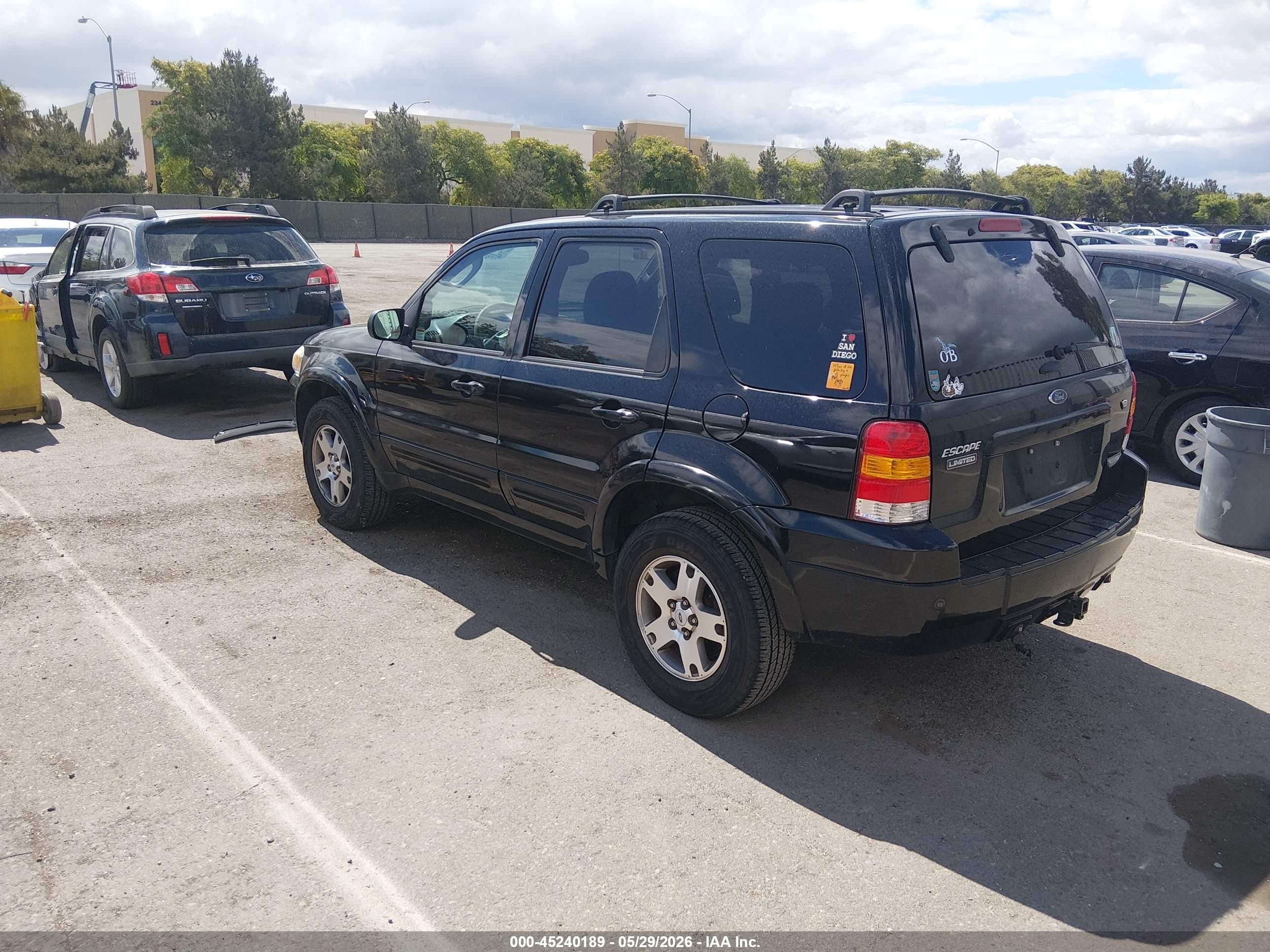 2005 Ford Escape Limited Black vin: 1FMCU94145KC29491