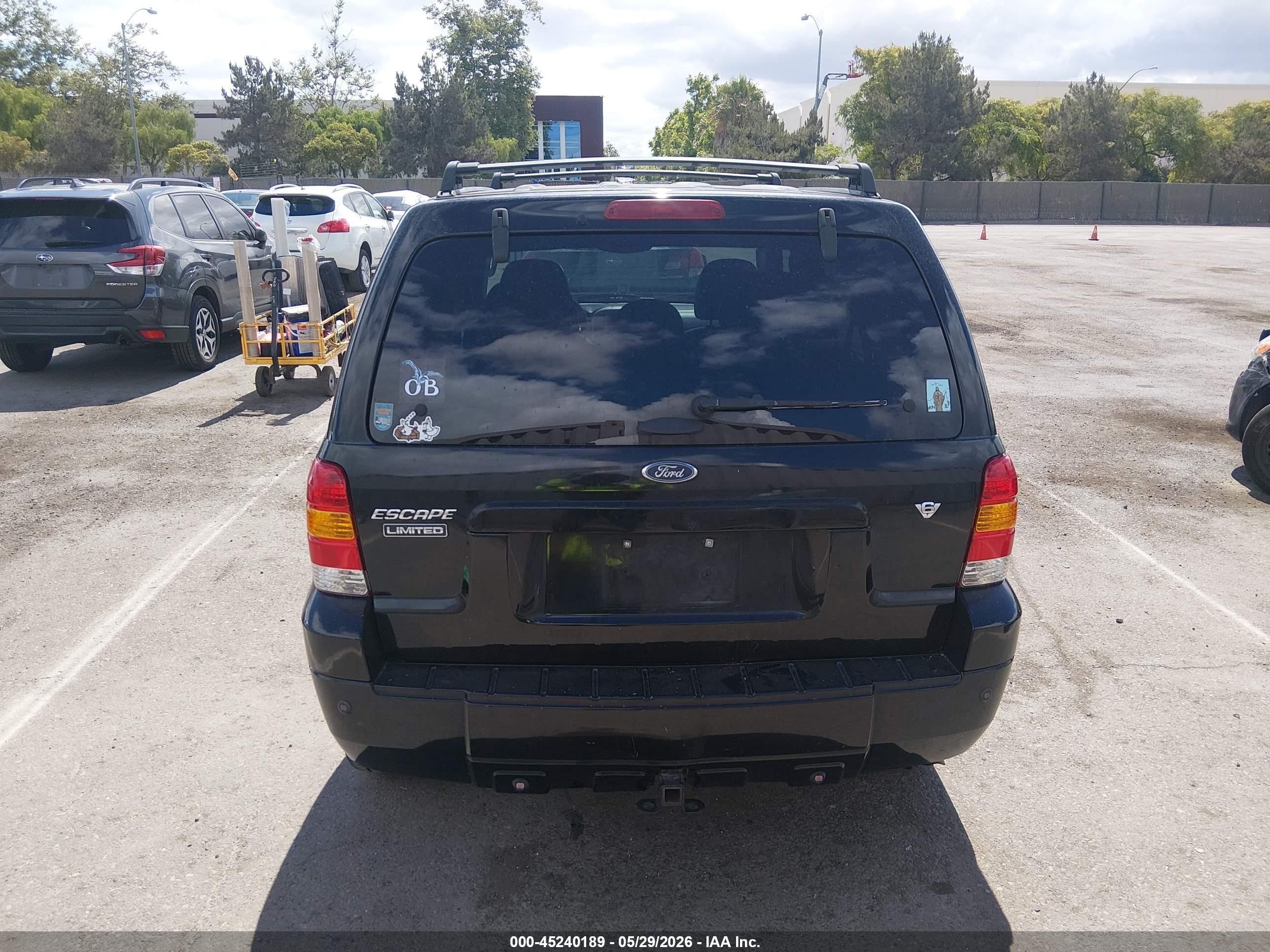 2005 Ford Escape Limited Black vin: 1FMCU94145KC29491