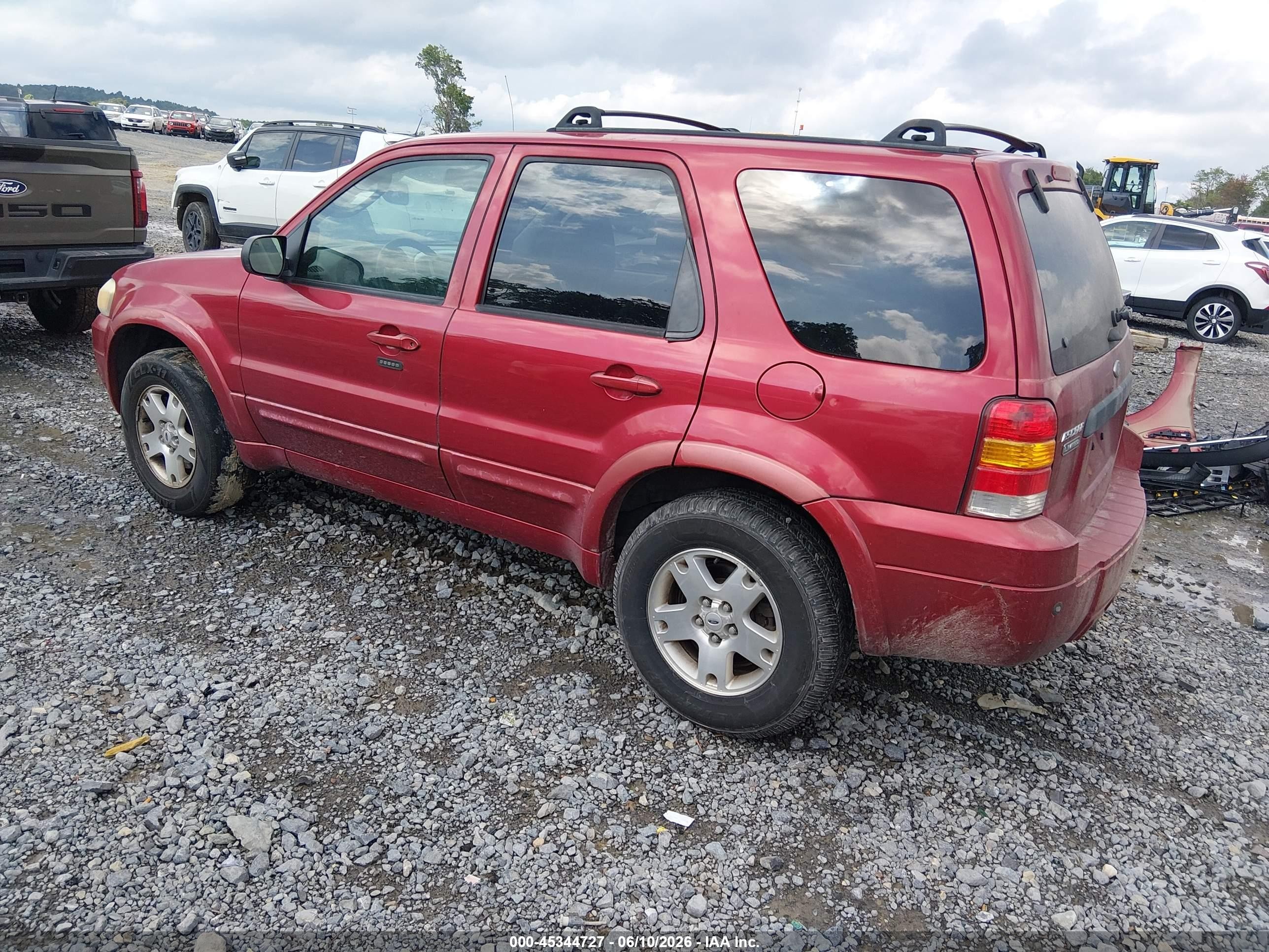 2007 Ford Escape Limited Red vin: 1FMCU94147KA24322