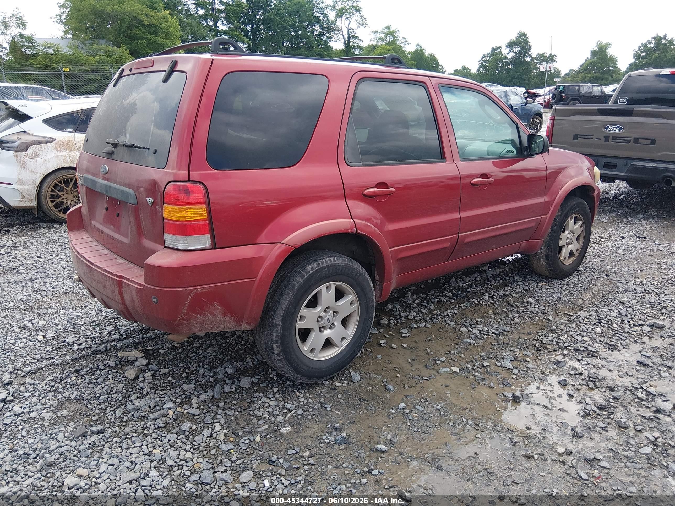 2007 Ford Escape Limited Red vin: 1FMCU94147KA24322