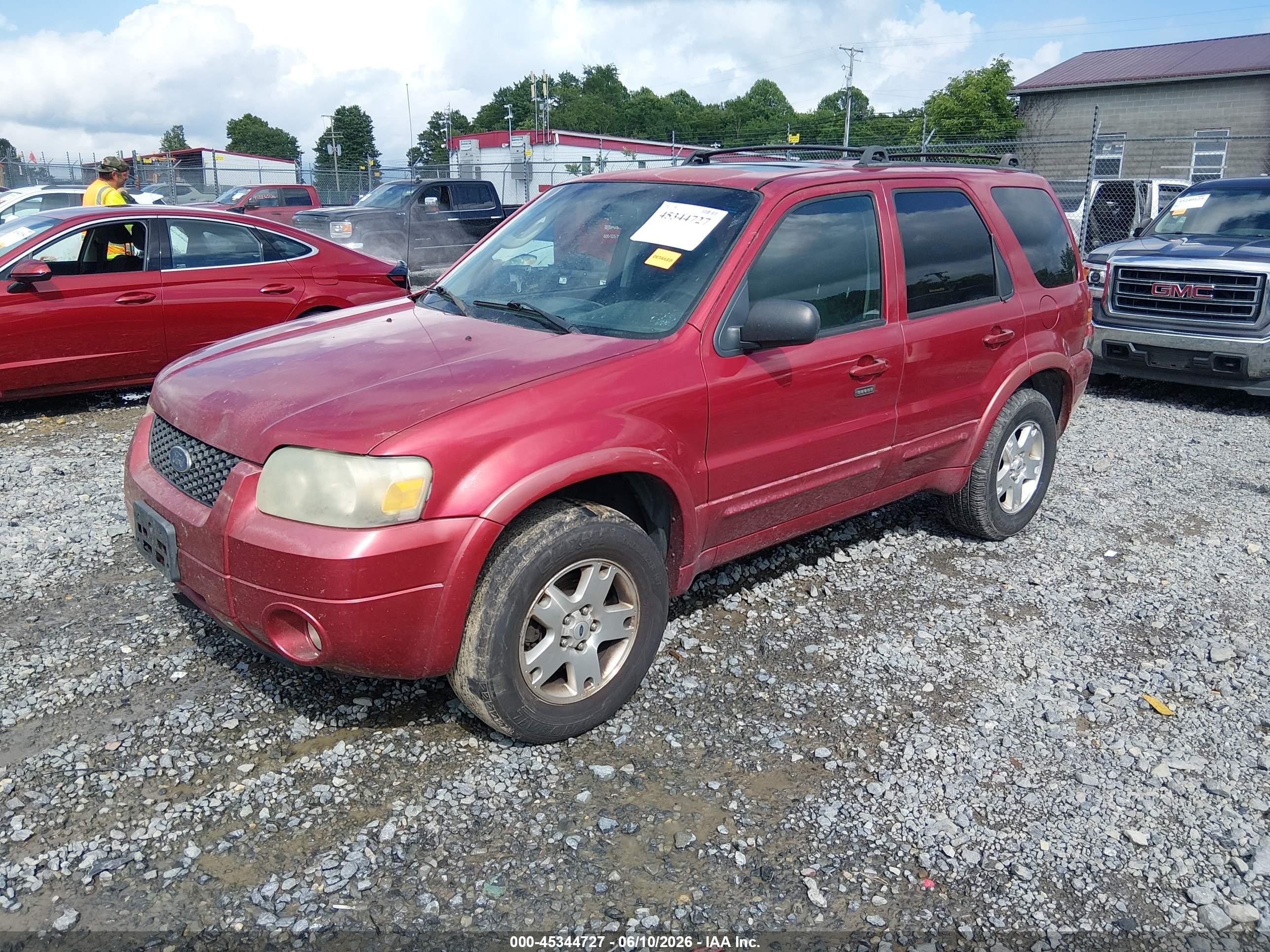 2007 Ford Escape Limited Red vin: 1FMCU94147KA24322