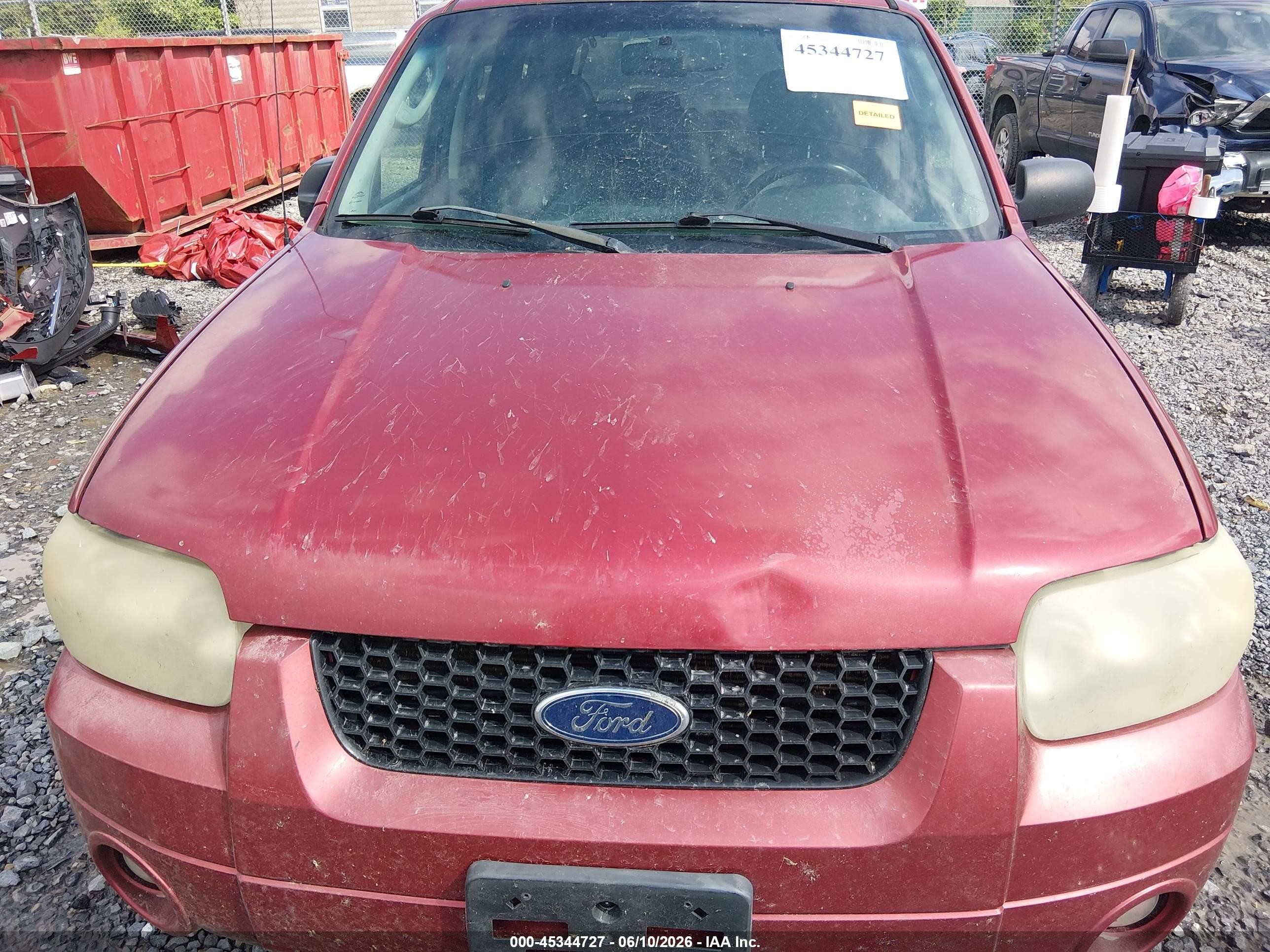 2007 Ford Escape Limited Red vin: 1FMCU94147KA24322