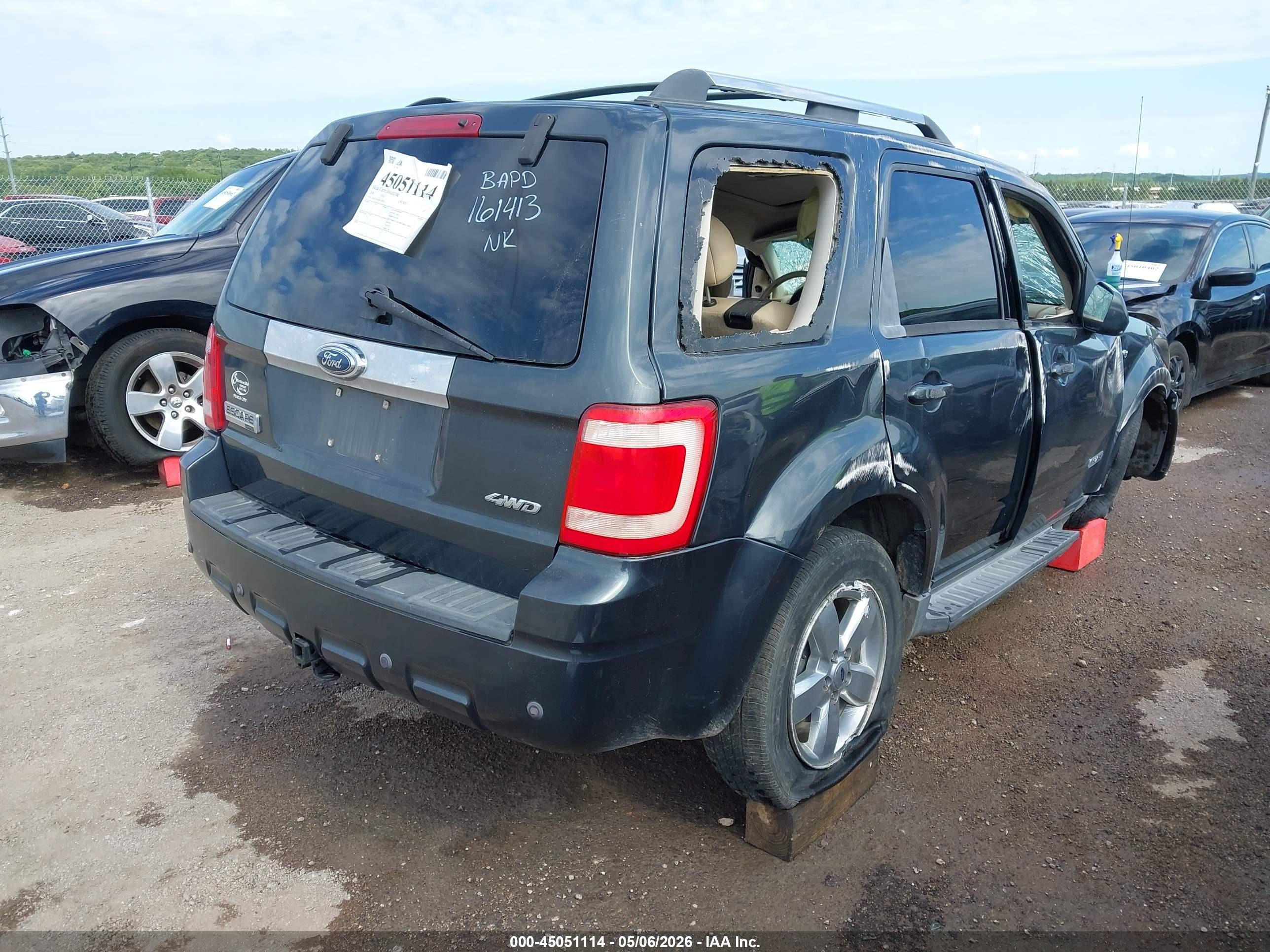 2008 Ford Escape Limited Gray vin: 1FMCU94148KA94551