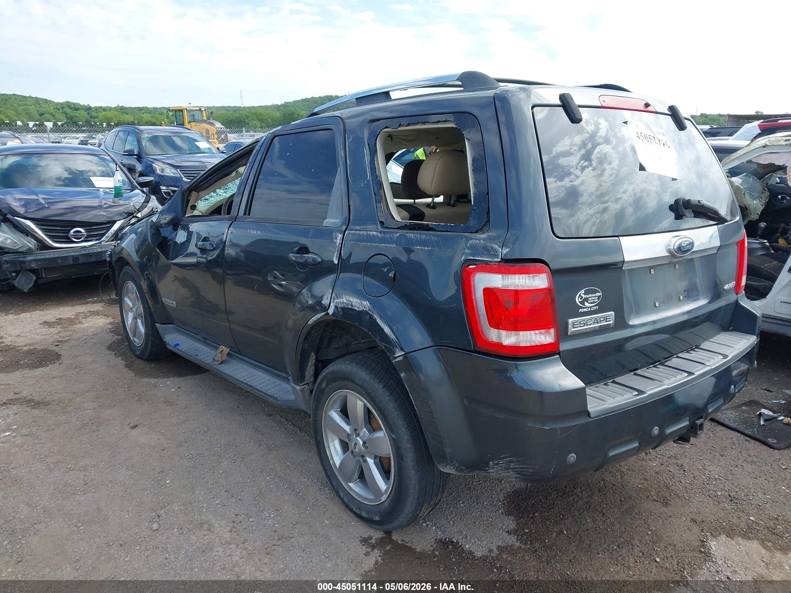 2008 Ford Escape Limited Gray vin: 1FMCU94148KA94551