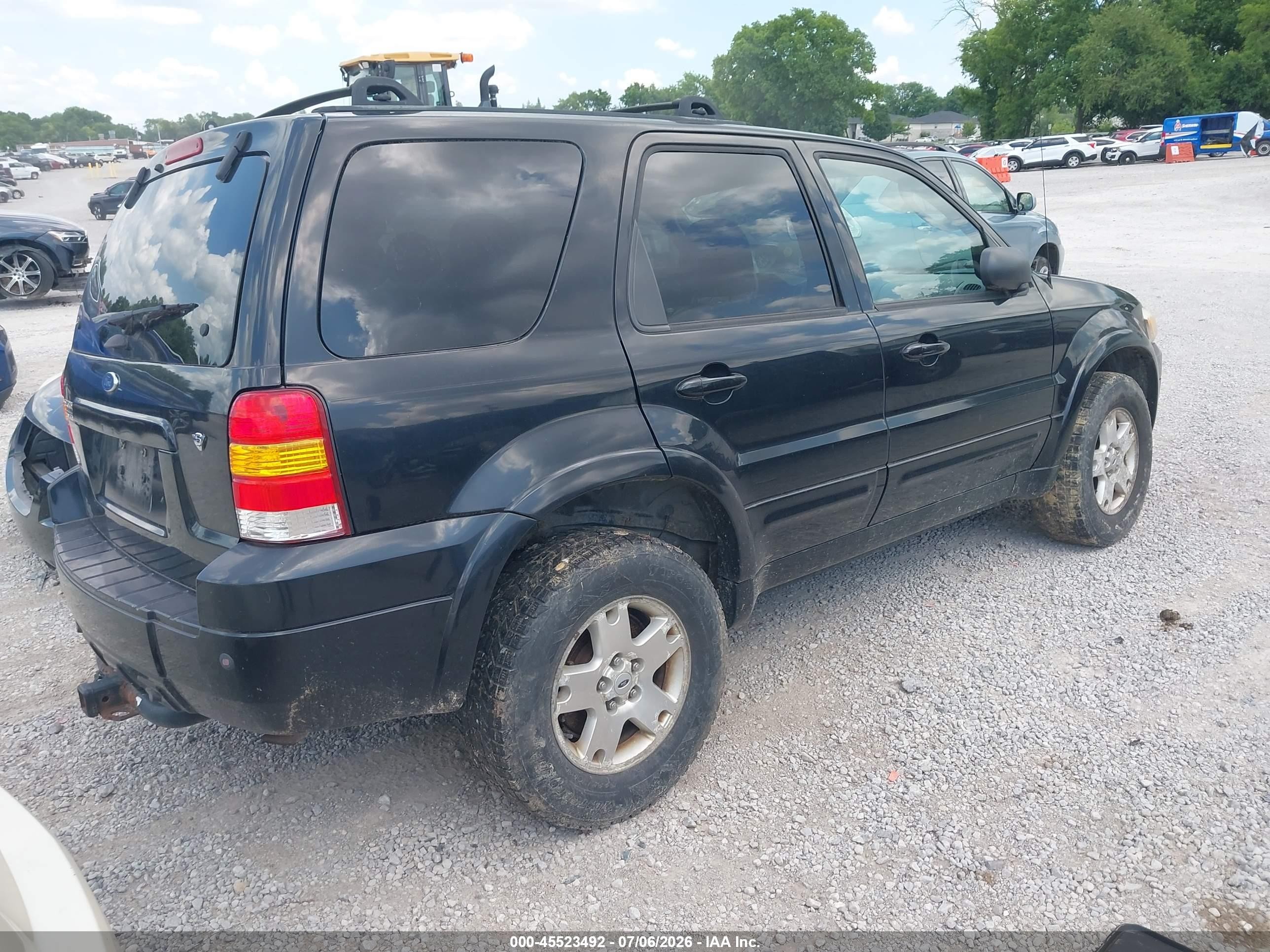 2007 Ford Escape Limited Black vin: 1FMCU94167KA42059