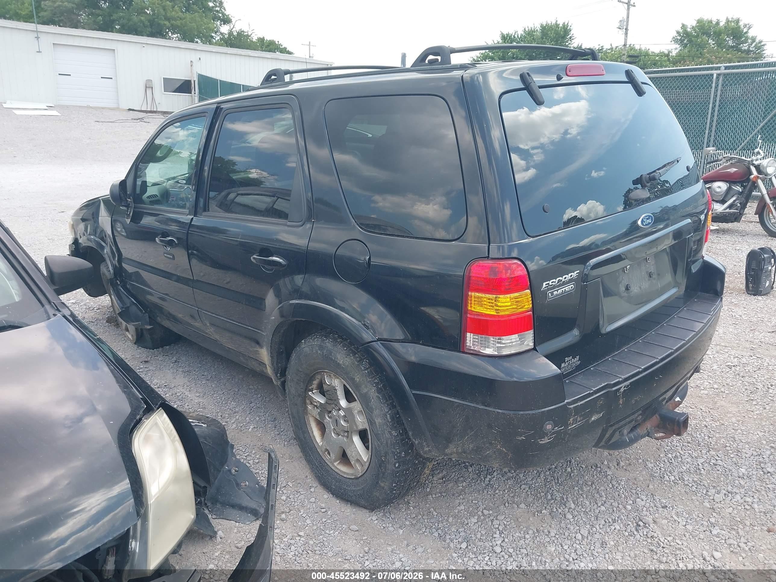 2007 Ford Escape Limited Black vin: 1FMCU94167KA42059