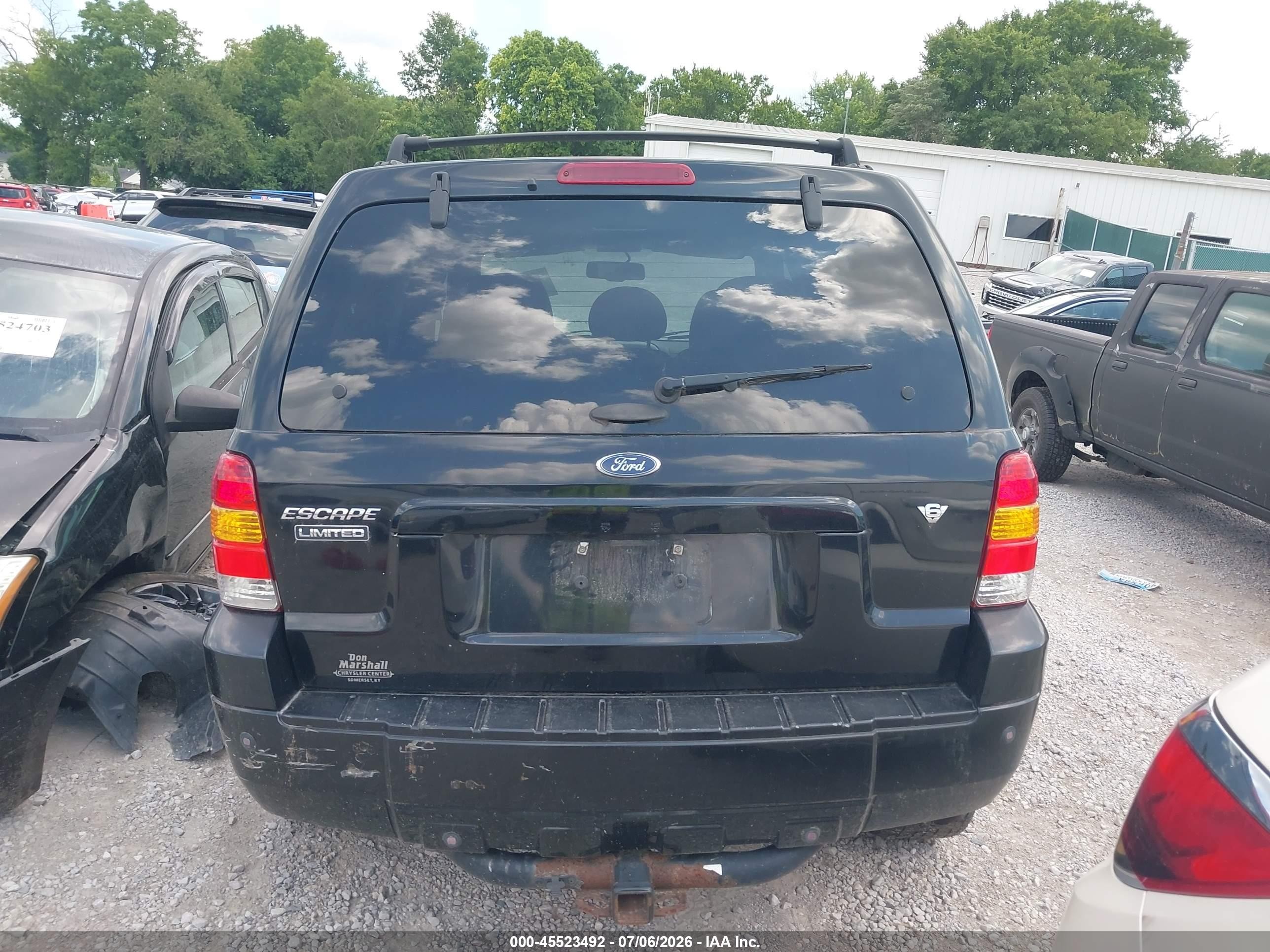 2007 Ford Escape Limited Black vin: 1FMCU94167KA42059