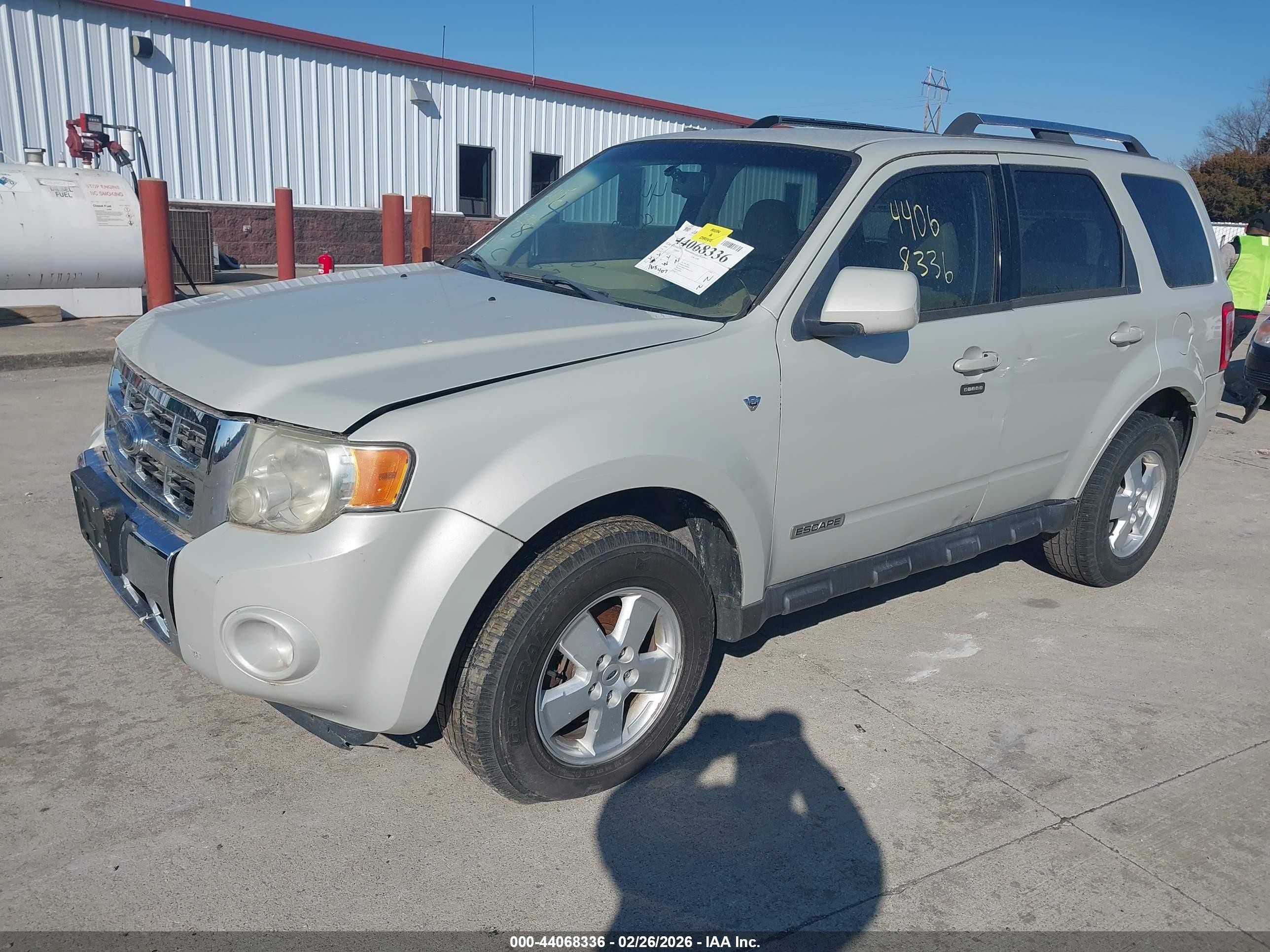 2008 Ford Escape Limited White vin: 1FMCU94178KD75274