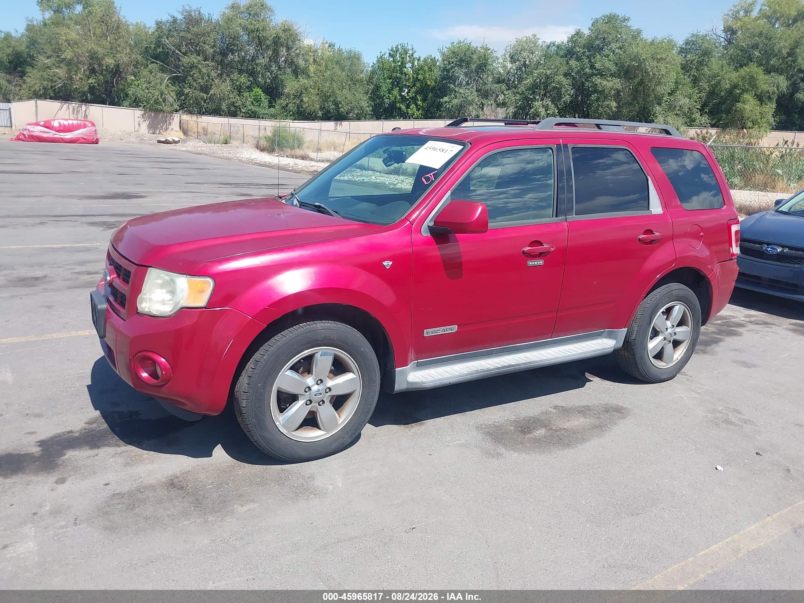 2008 Ford Escape Limited Maroon vin: 1FMCU94188KA60645