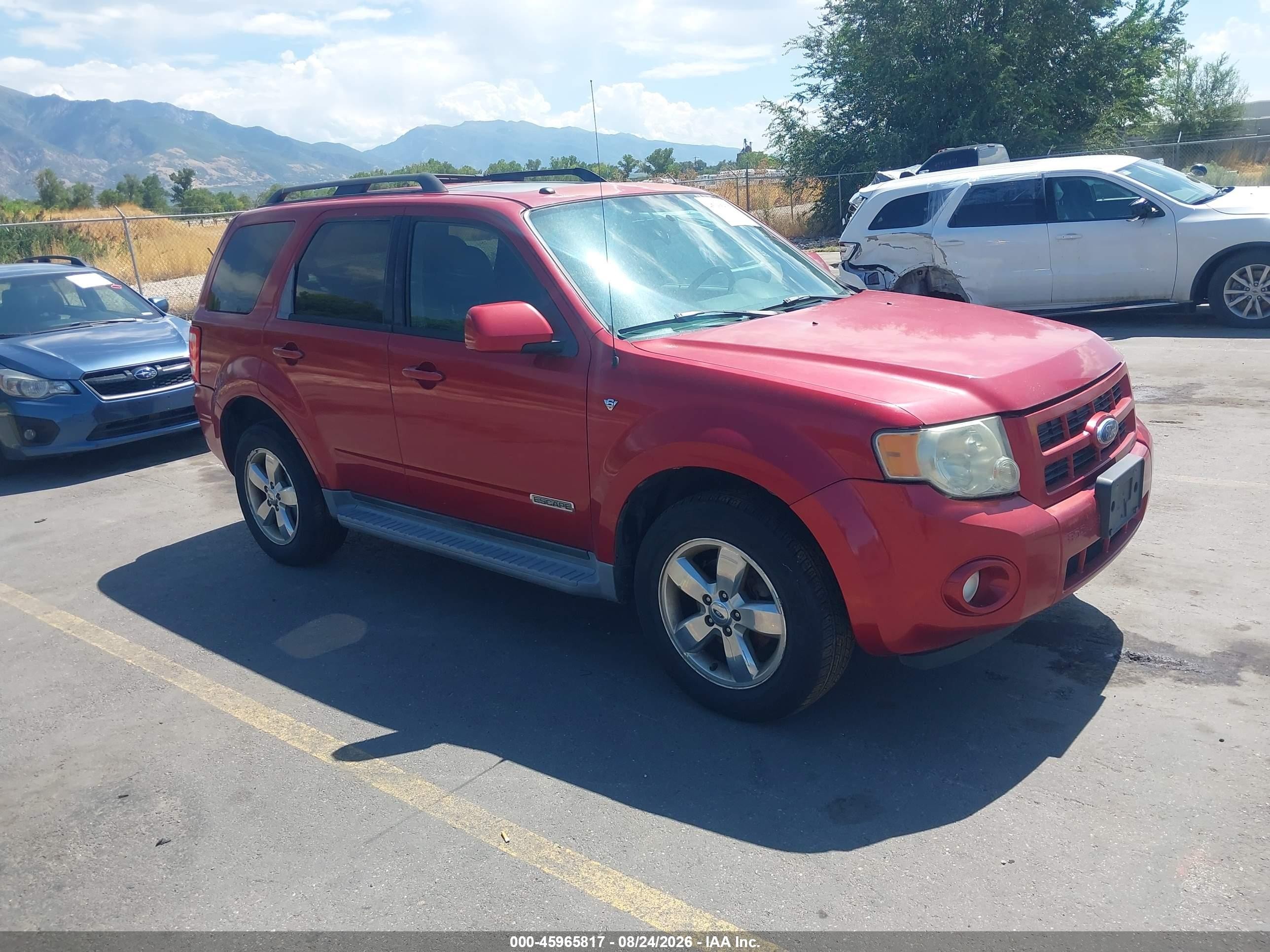 2008 Ford Escape Limited Maroon vin: 1FMCU94188KA60645