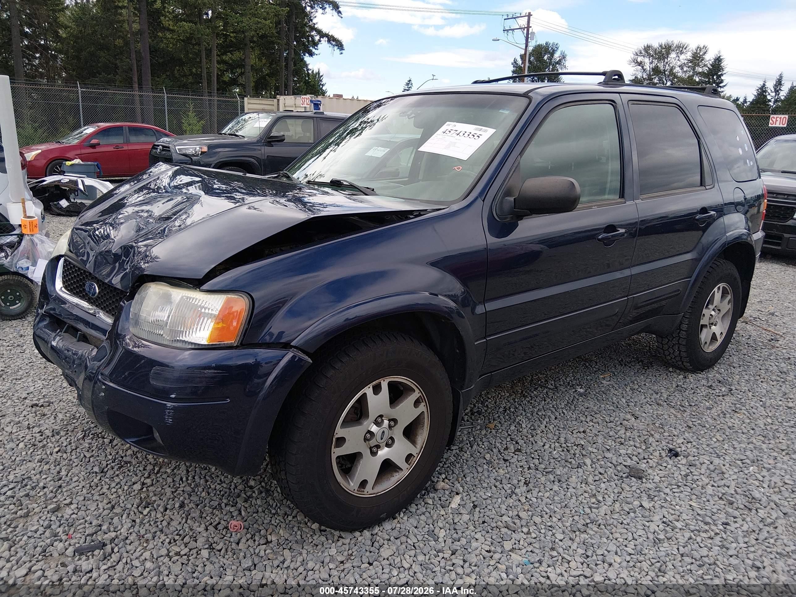 2004 Ford Escape Limited Blue vin: 1FMCU941X4KB50177