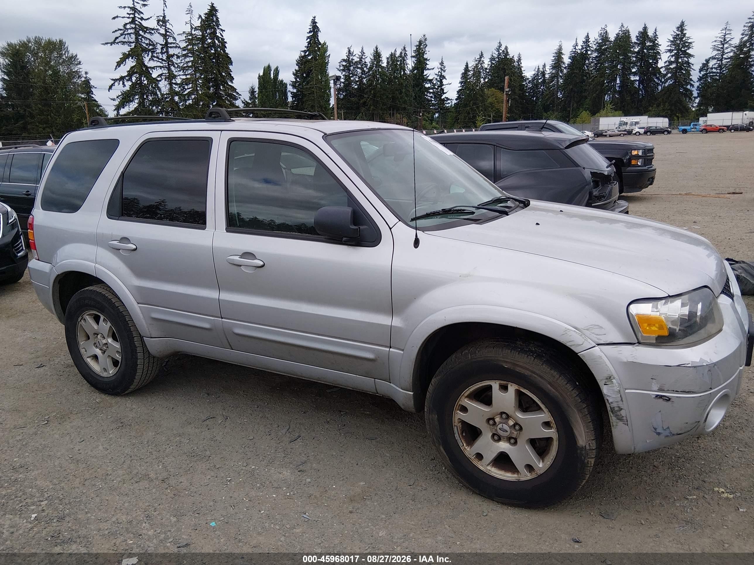 2007 Ford Escape Limited Серебряный vin: 1FMCU941X7KB43671