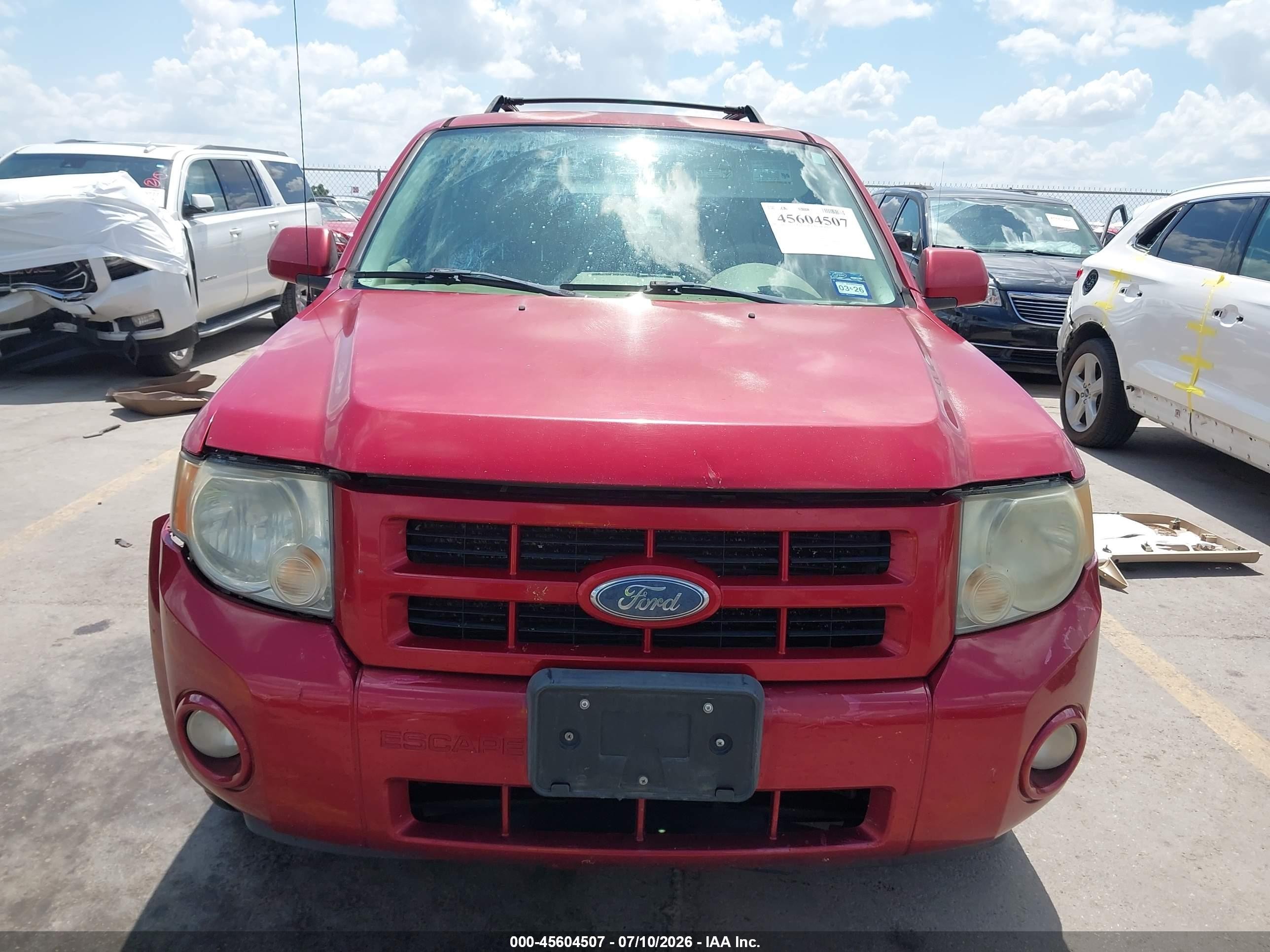 2008 Ford Escape Limited Red vin: 1FMCU941X8KA94960