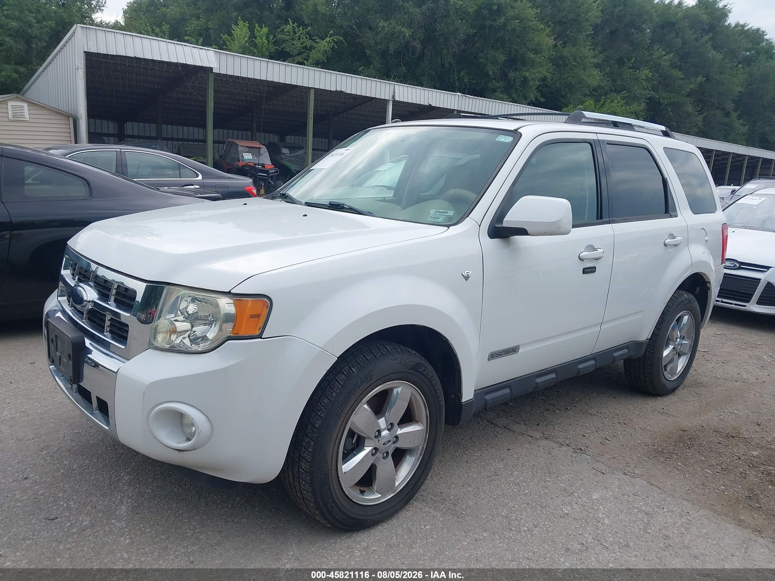 2008 Ford Escape Limited White vin: 1FMCU941X8KC38832