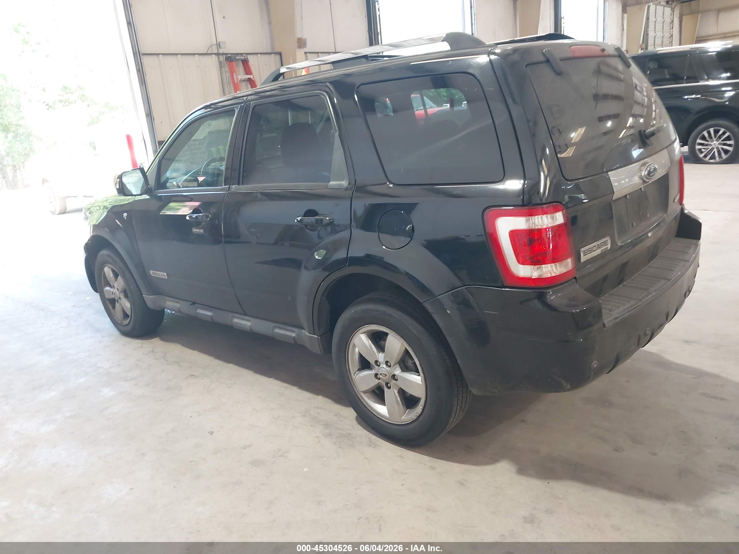 2008 Ford Escape Limited Black vin: 1FMCU941X8KD22360