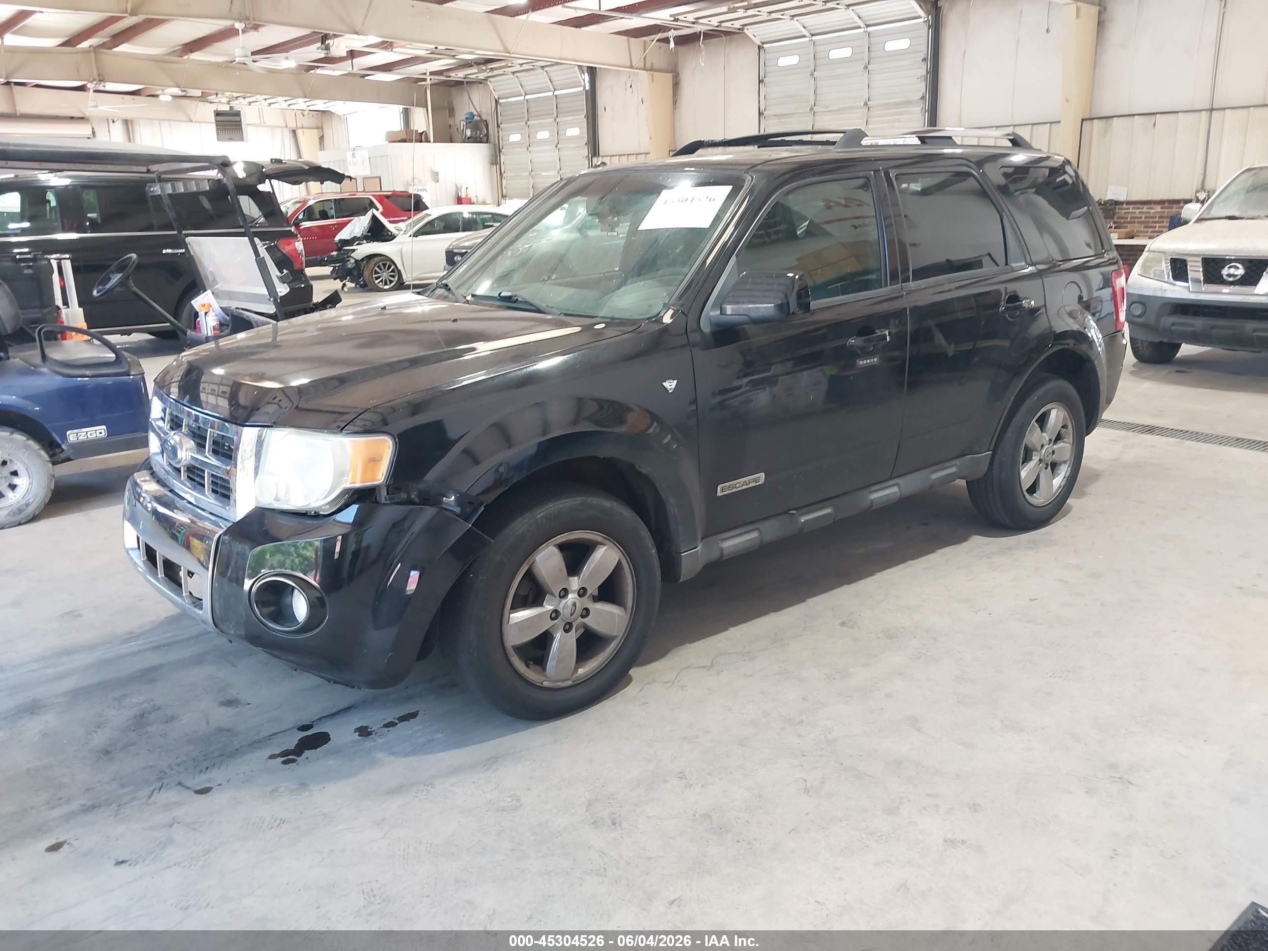 2008 Ford Escape Limited Black vin: 1FMCU941X8KD22360