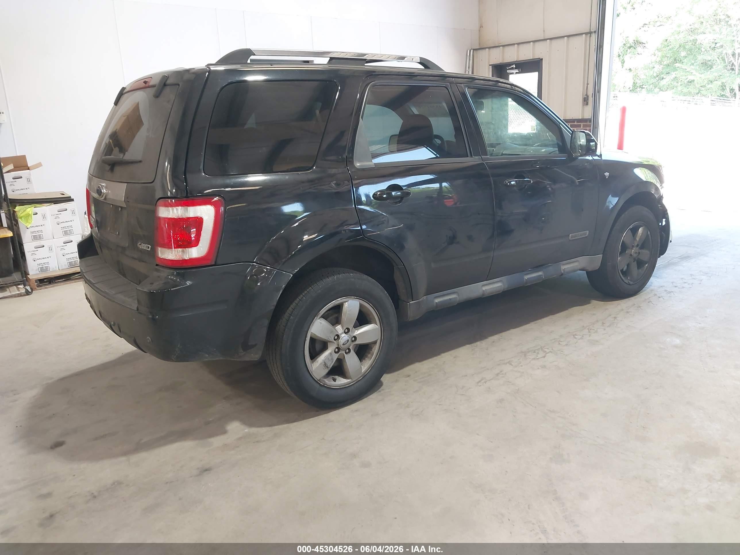 2008 Ford Escape Limited Black vin: 1FMCU941X8KD22360