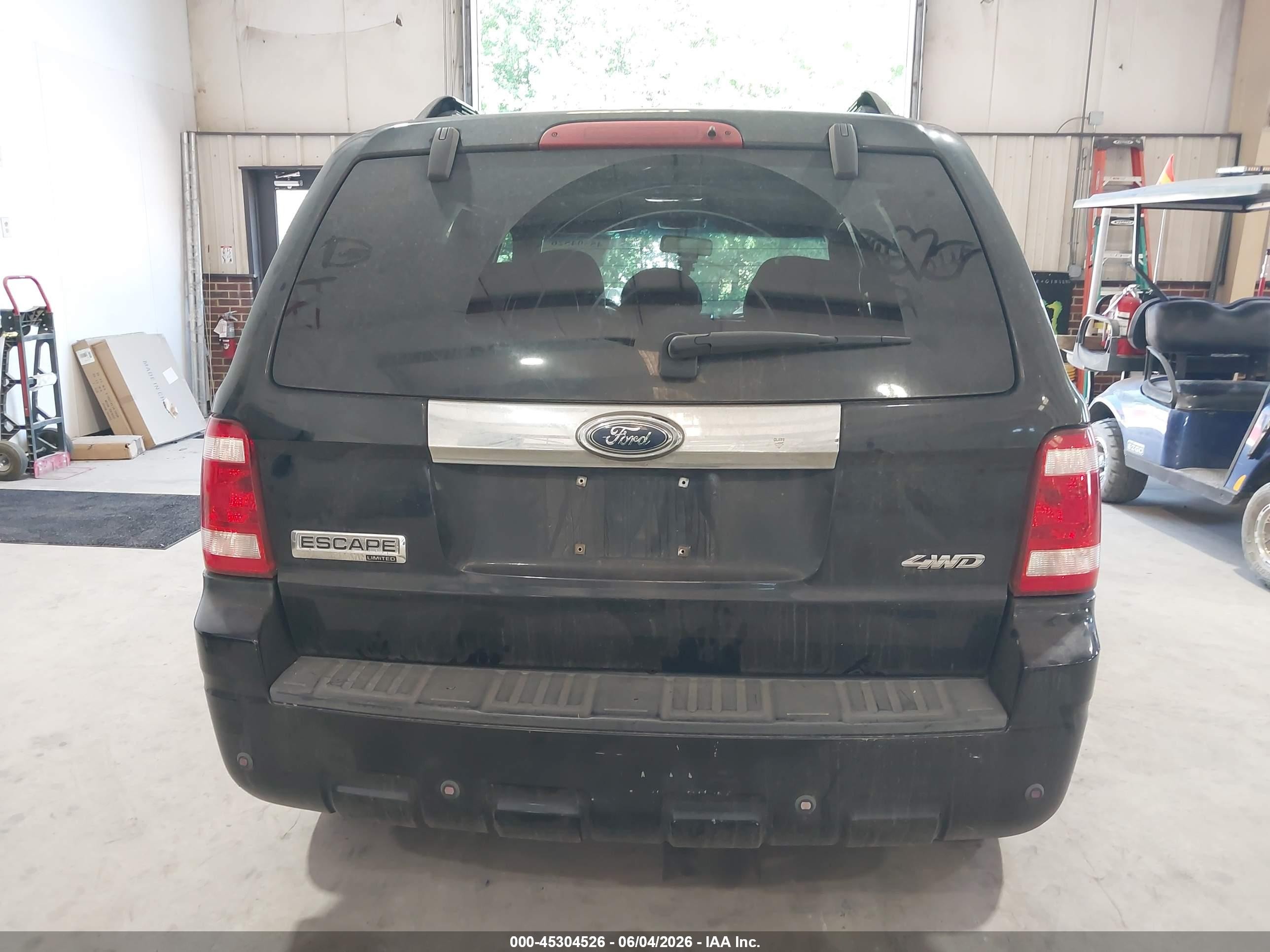 2008 Ford Escape Limited Black vin: 1FMCU941X8KD22360