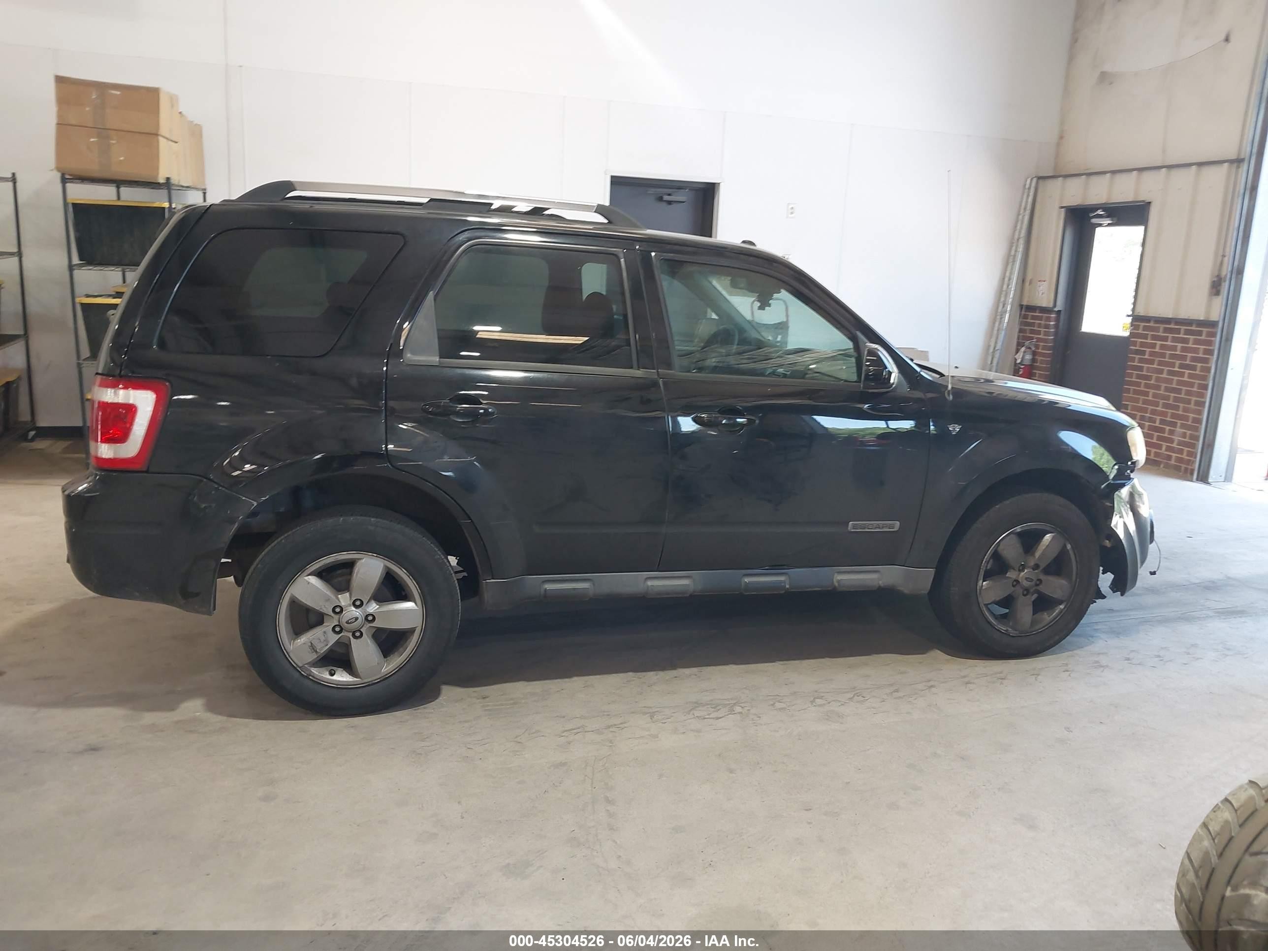 2008 Ford Escape Limited Black vin: 1FMCU941X8KD22360