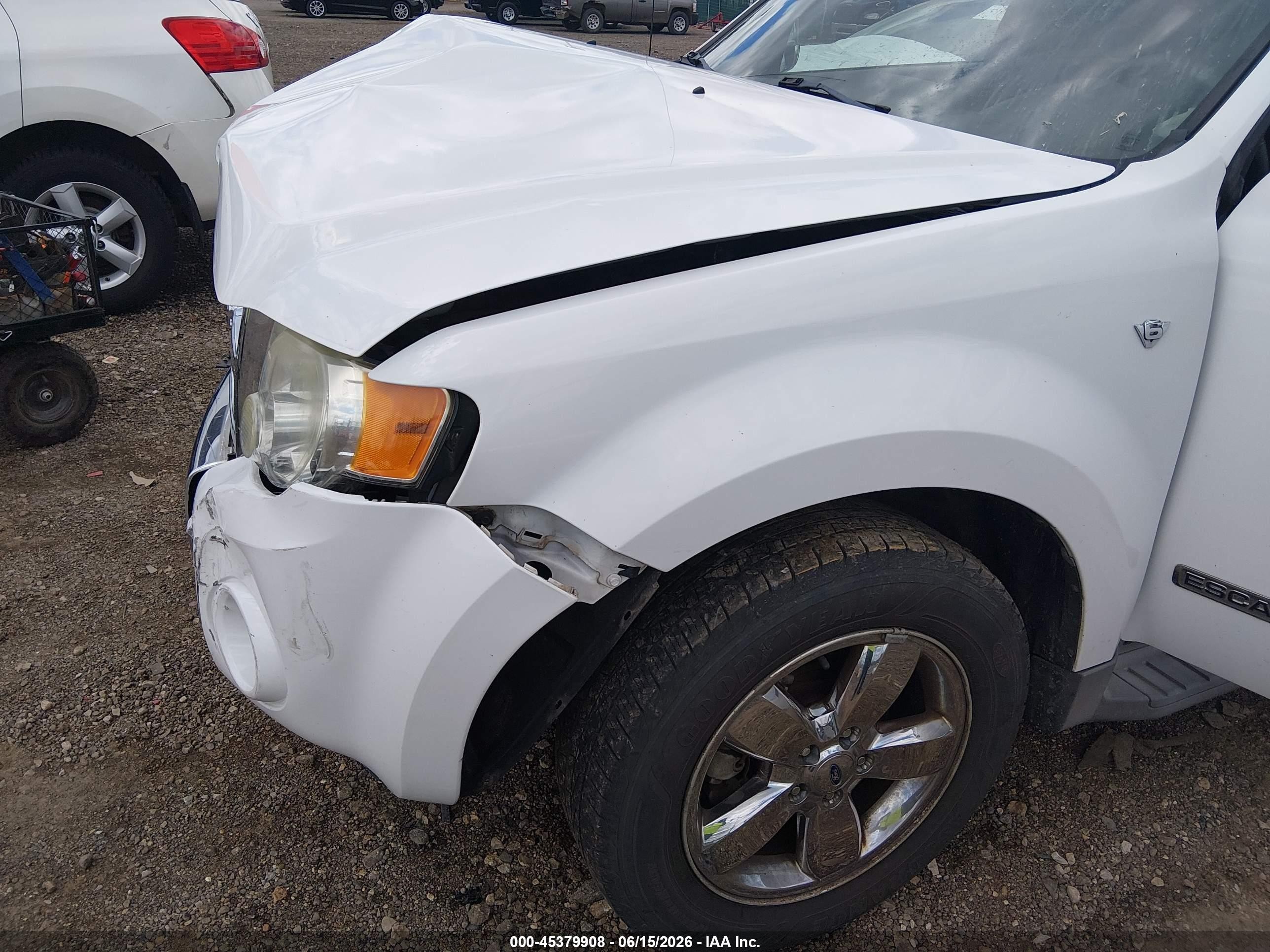 2008 Ford Escape Limited White vin: 1FMCU941X8KE60819
