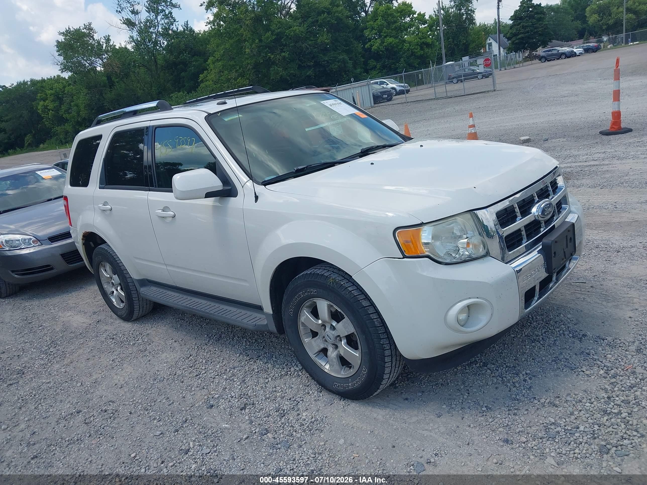 2009 Ford Escape Limited White vin: 1FMCU94G29KB87347