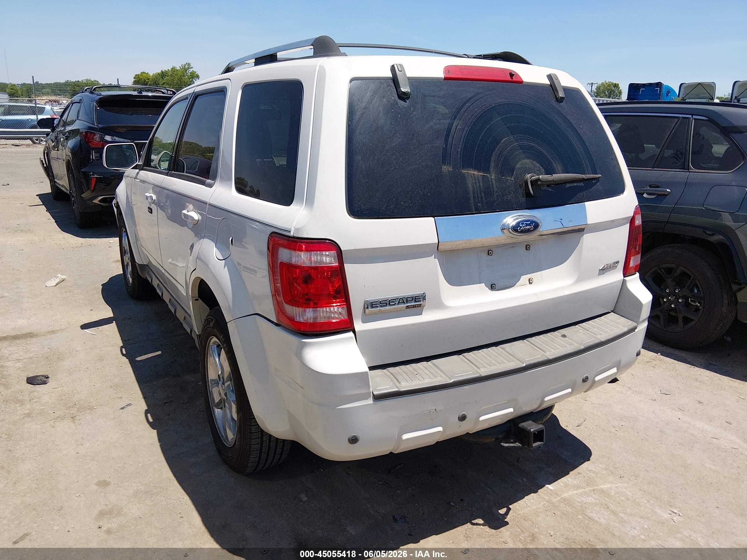 2009 Ford Escape Limited White vin: 1FMCU94G39KA60980