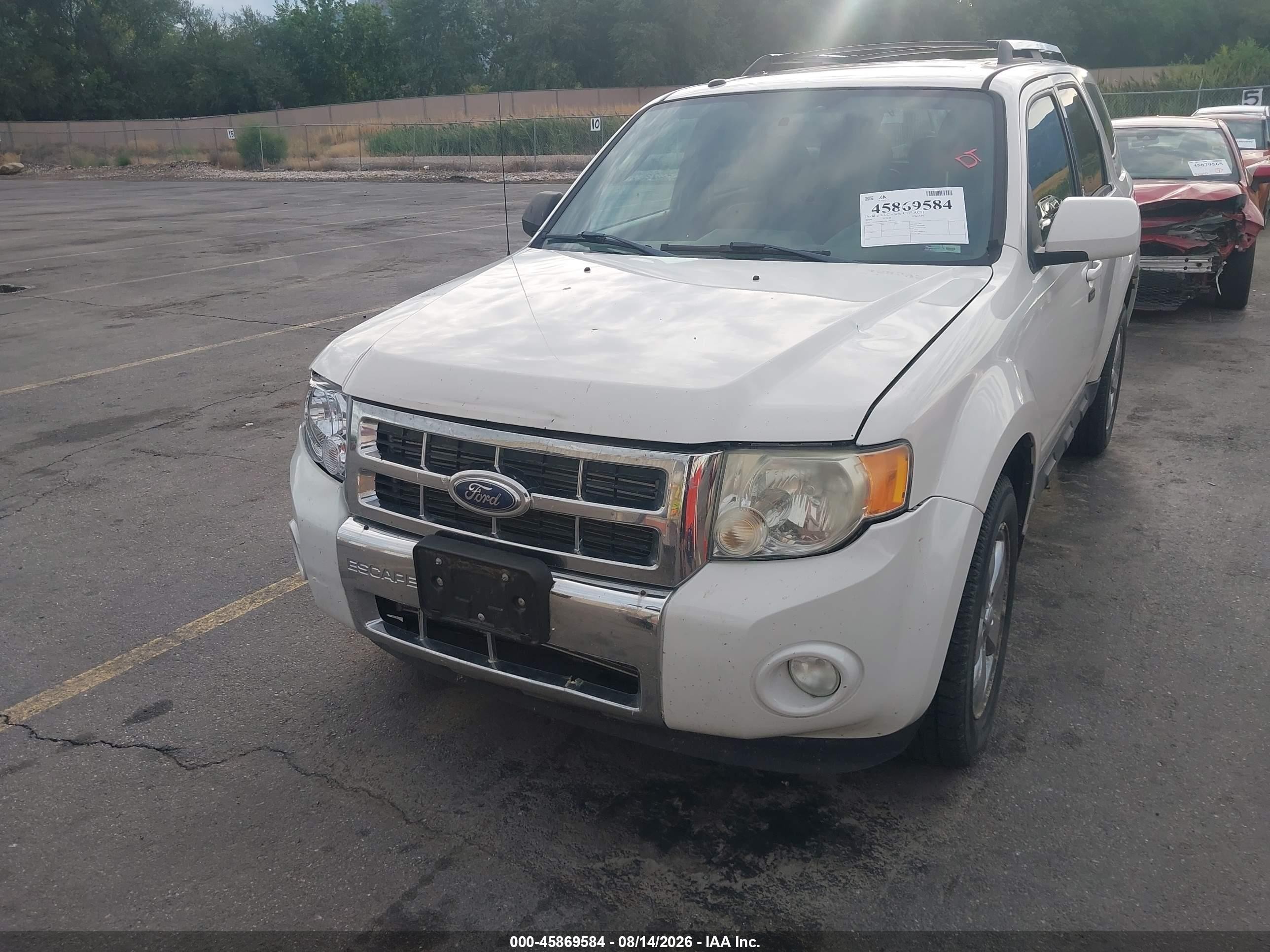 2009 Ford Escape Limited White vin: 1FMCU94G99KA92722