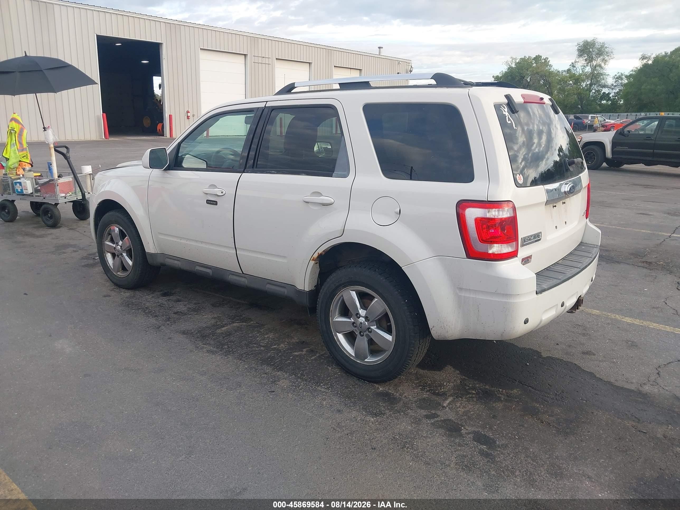2009 Ford Escape Limited White vin: 1FMCU94G99KA92722