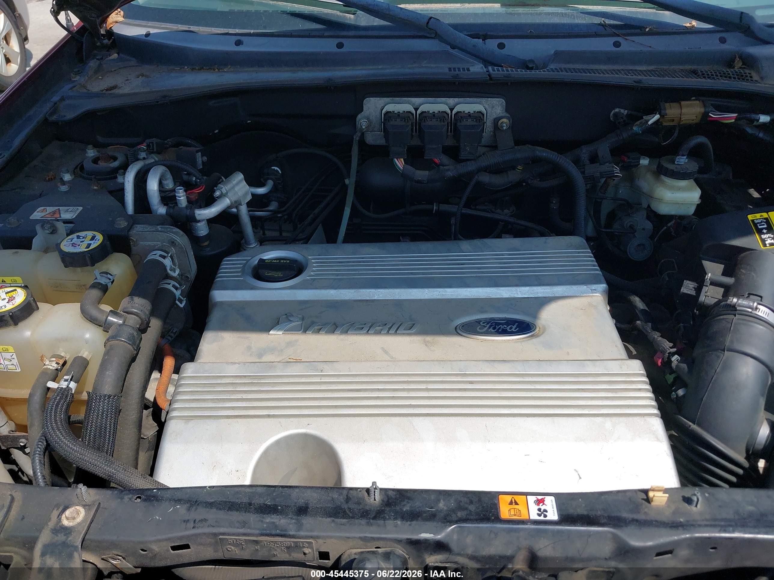 2005 Ford Escape Hybrid Темно-бордовый vin: 1FMCU96H25KC74097