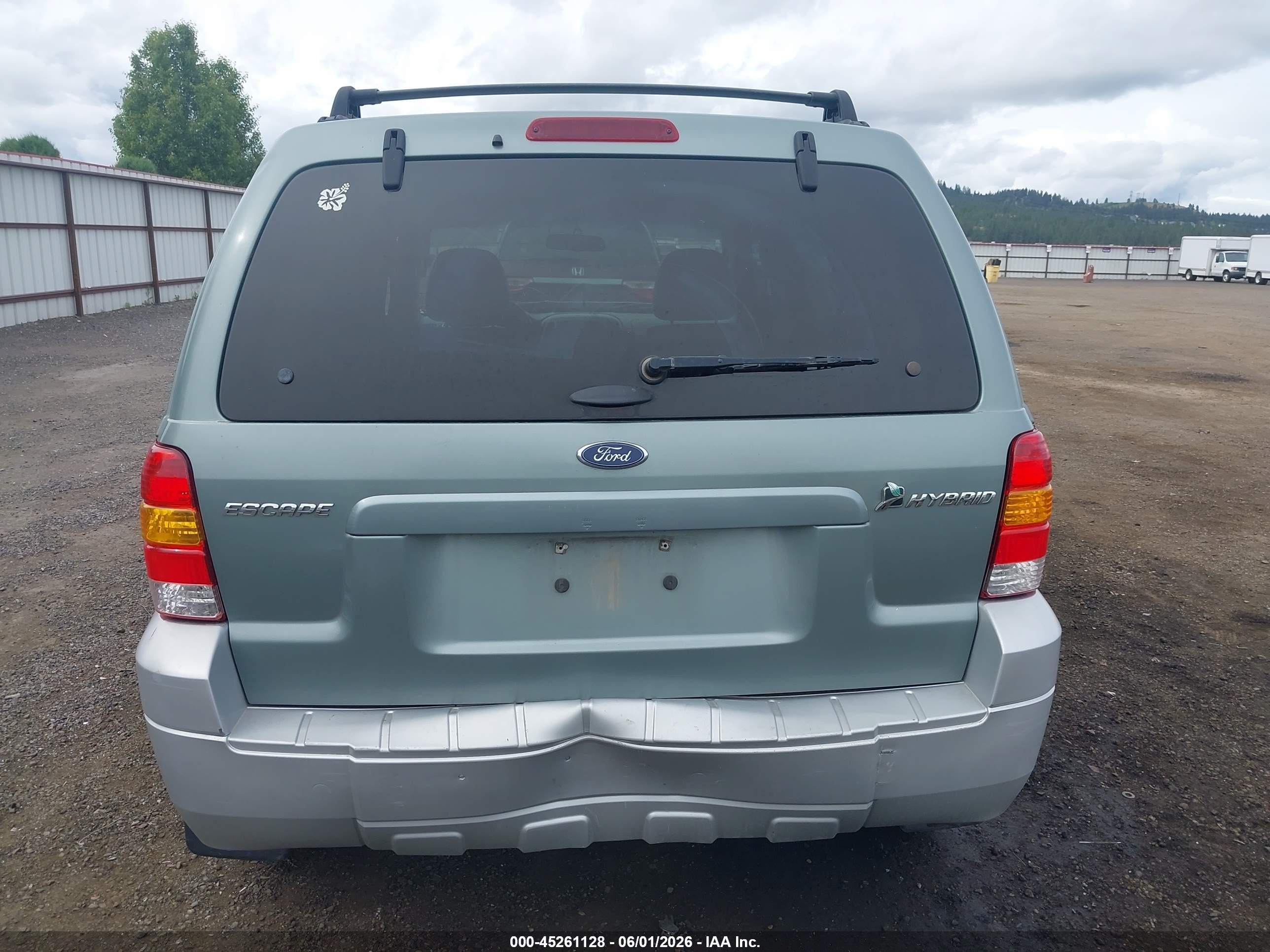 2006 Ford Escape Hybrid   Light Blue vin: 1FMCU96H86KC27948