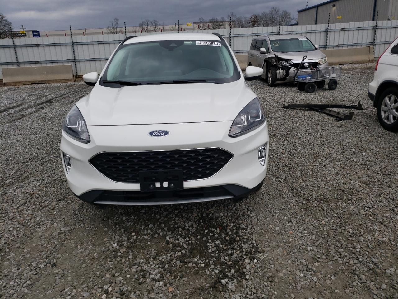 2021 Ford Escape Sel White vin: 1FMCU9CZ4MUA70210
