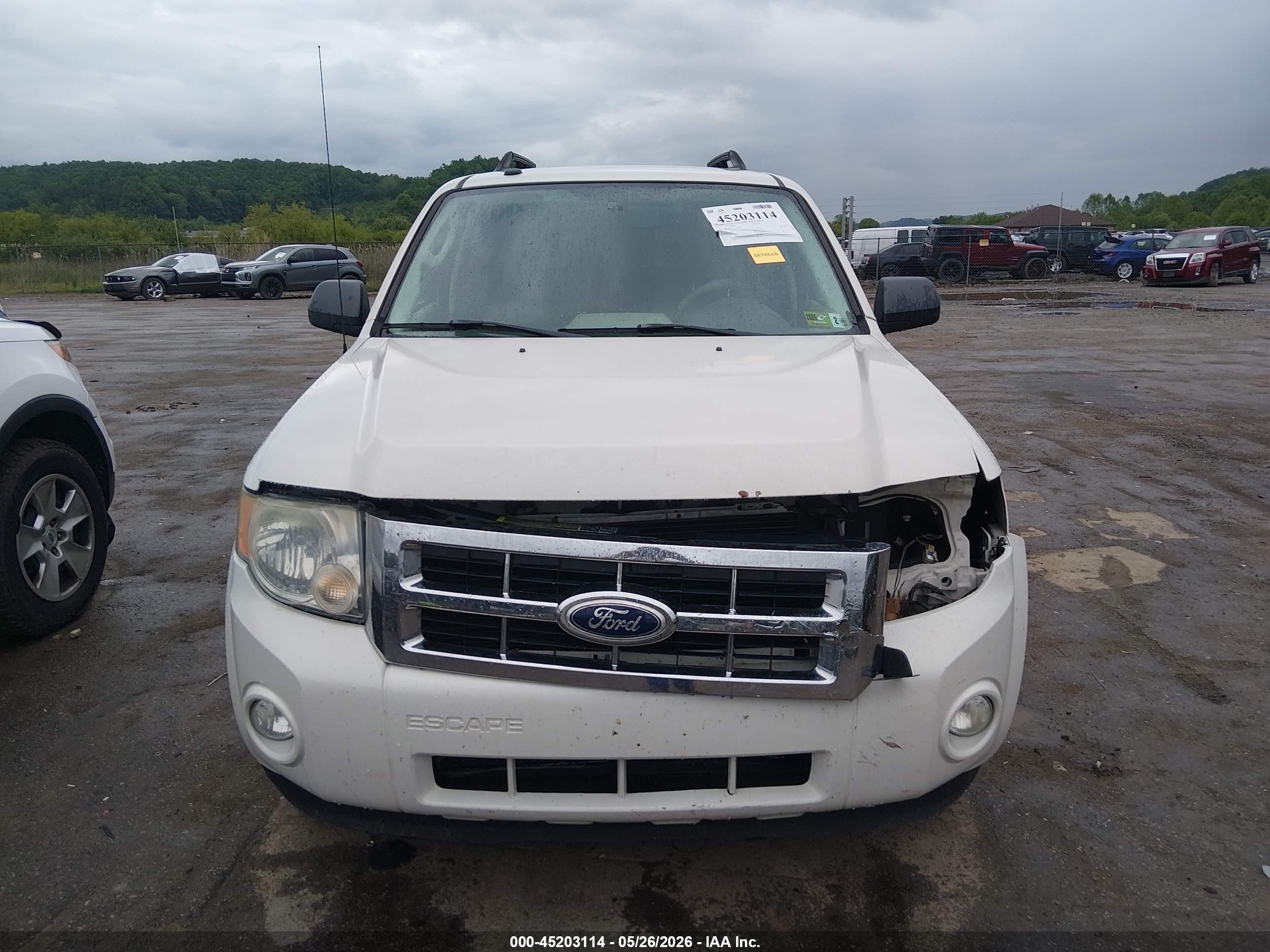 2010 Ford Escape Xlt White vin: 1FMCU9D70AKC04716