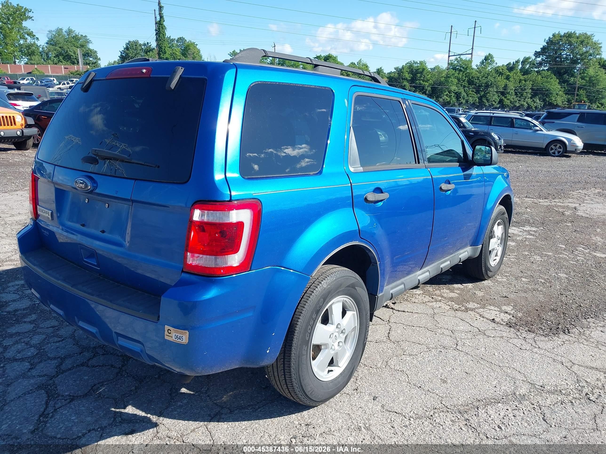 2012 Ford Escape Xlt Blue vin: 1FMCU9D72CKB09304