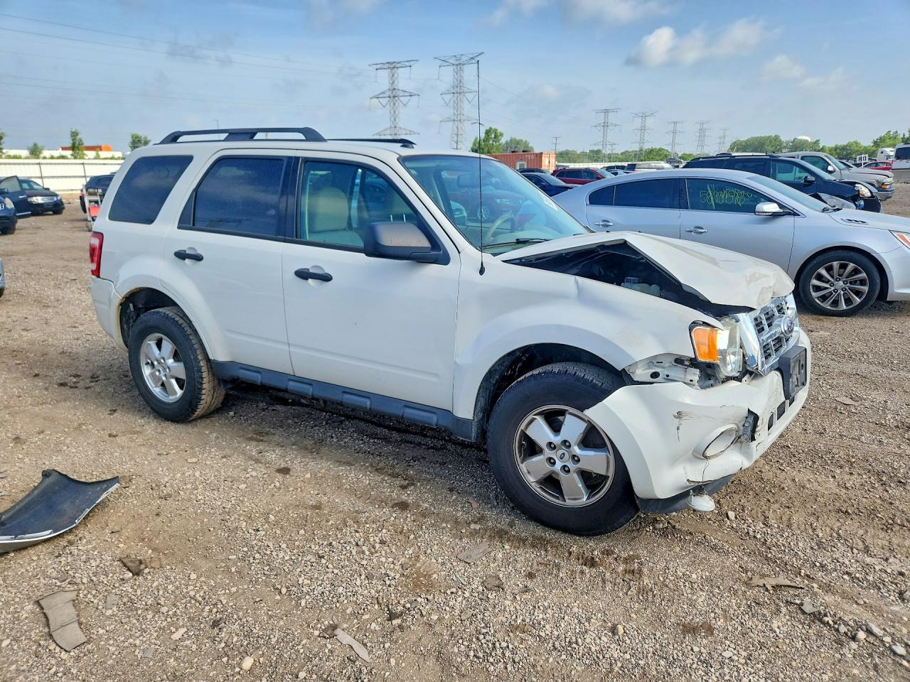 2012 Ford Escape Xlt White vin: 1FMCU9D73CKC70969