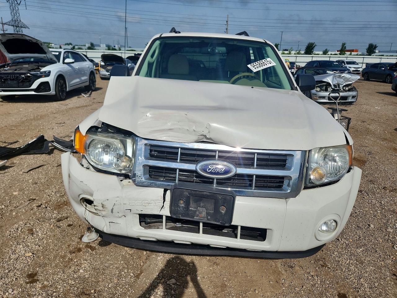 2012 Ford Escape Xlt White vin: 1FMCU9D73CKC70969