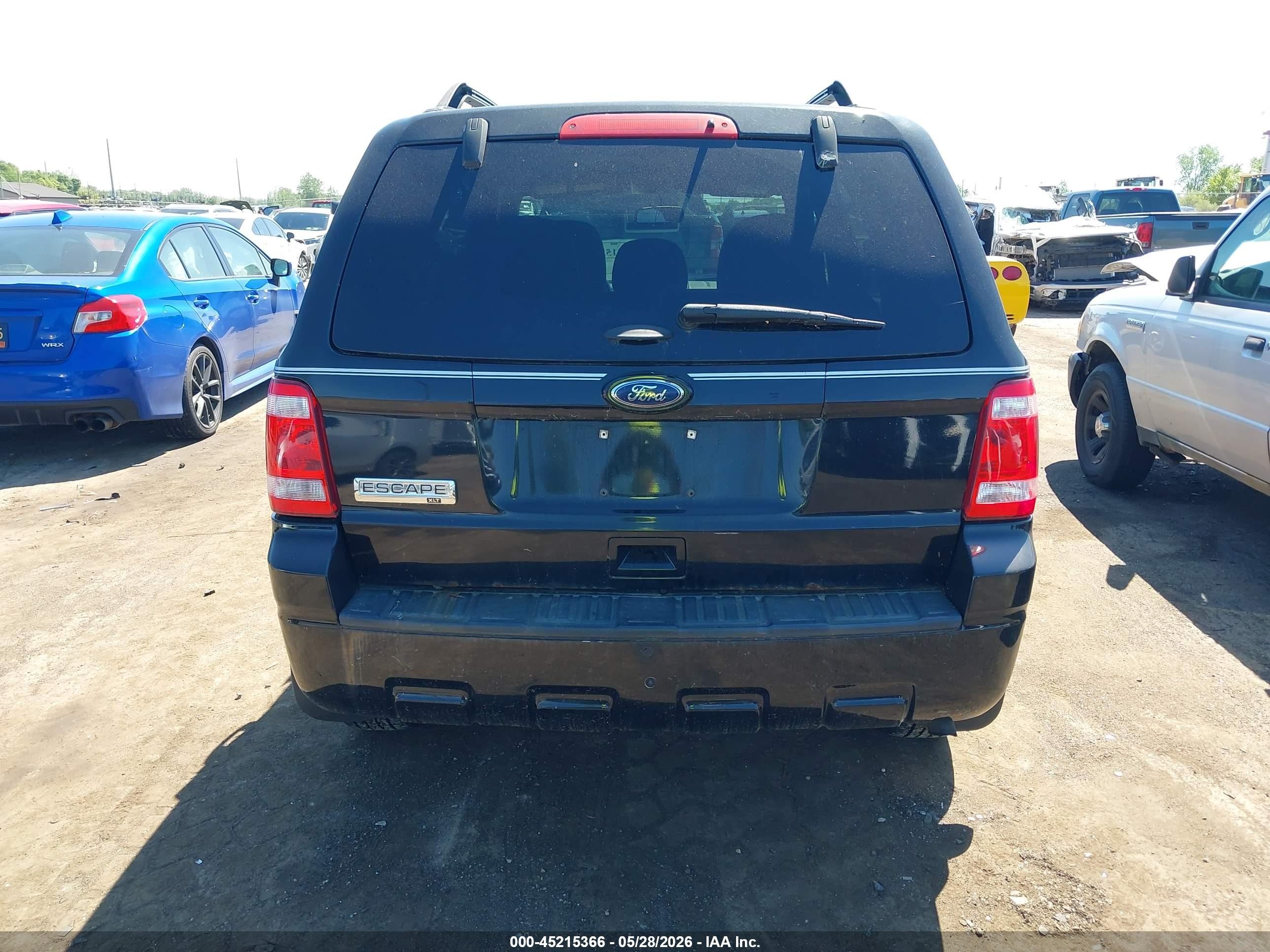 2012 Ford Escape Xlt Black vin: 1FMCU9D74CKB34026