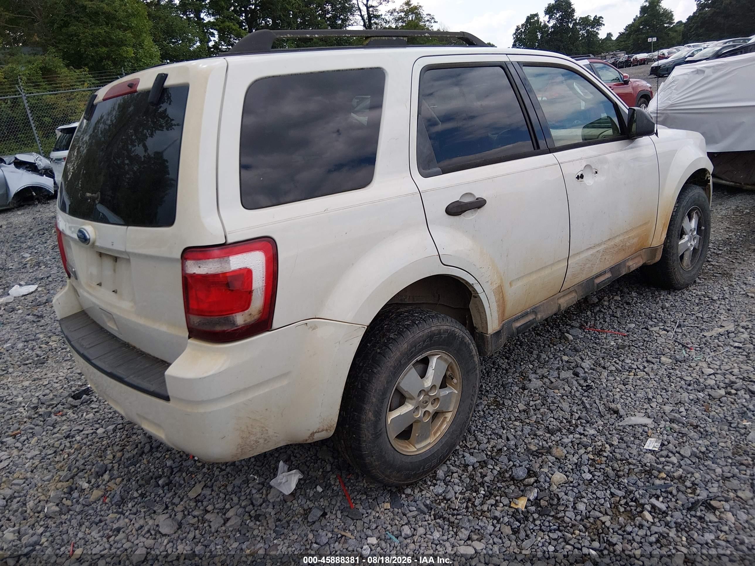 2010 Ford Escape Xlt White vin: 1FMCU9D75AKC51739